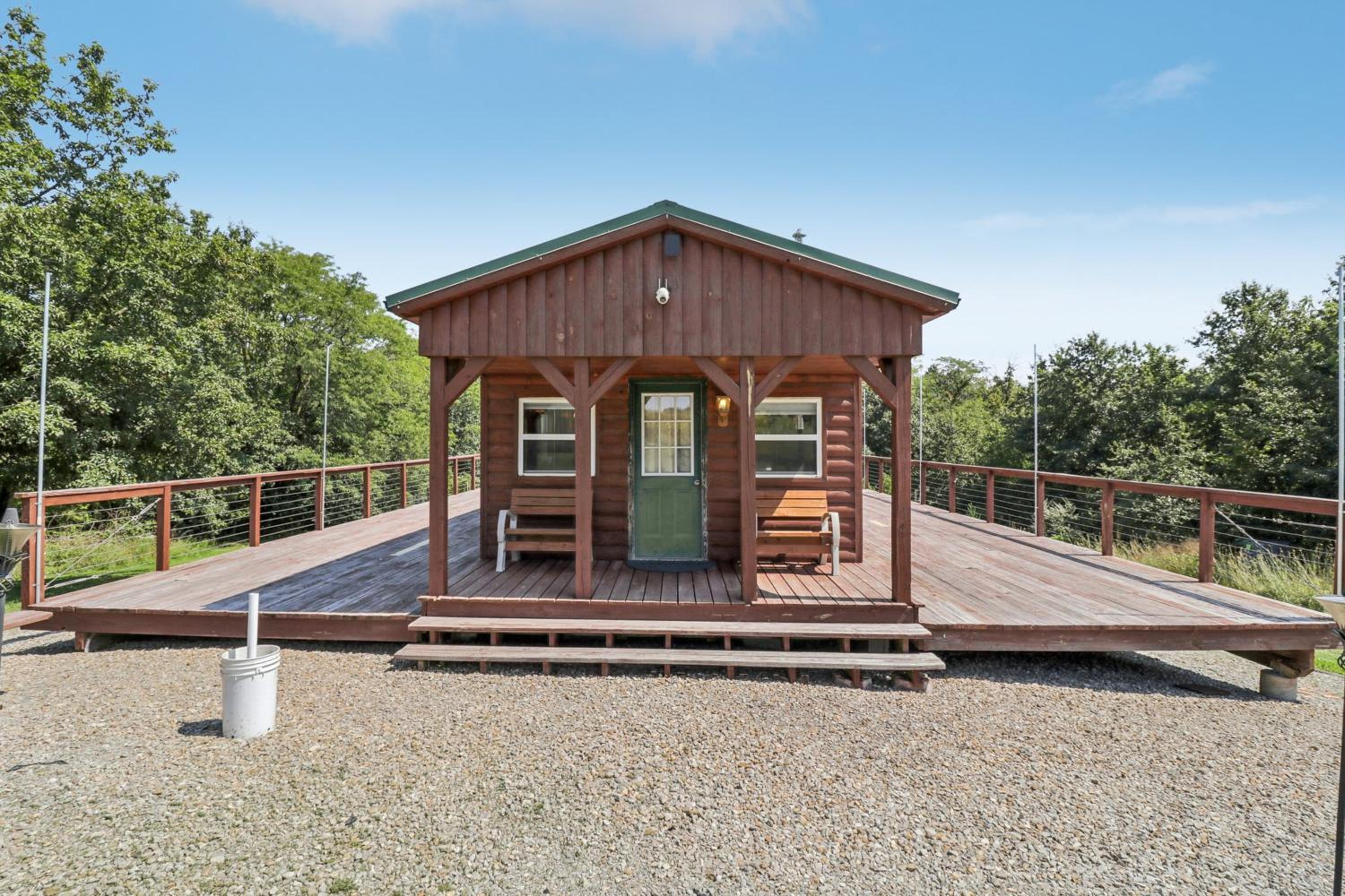 Fishing Pond and Treehouse Tranquil Maysville Cabin