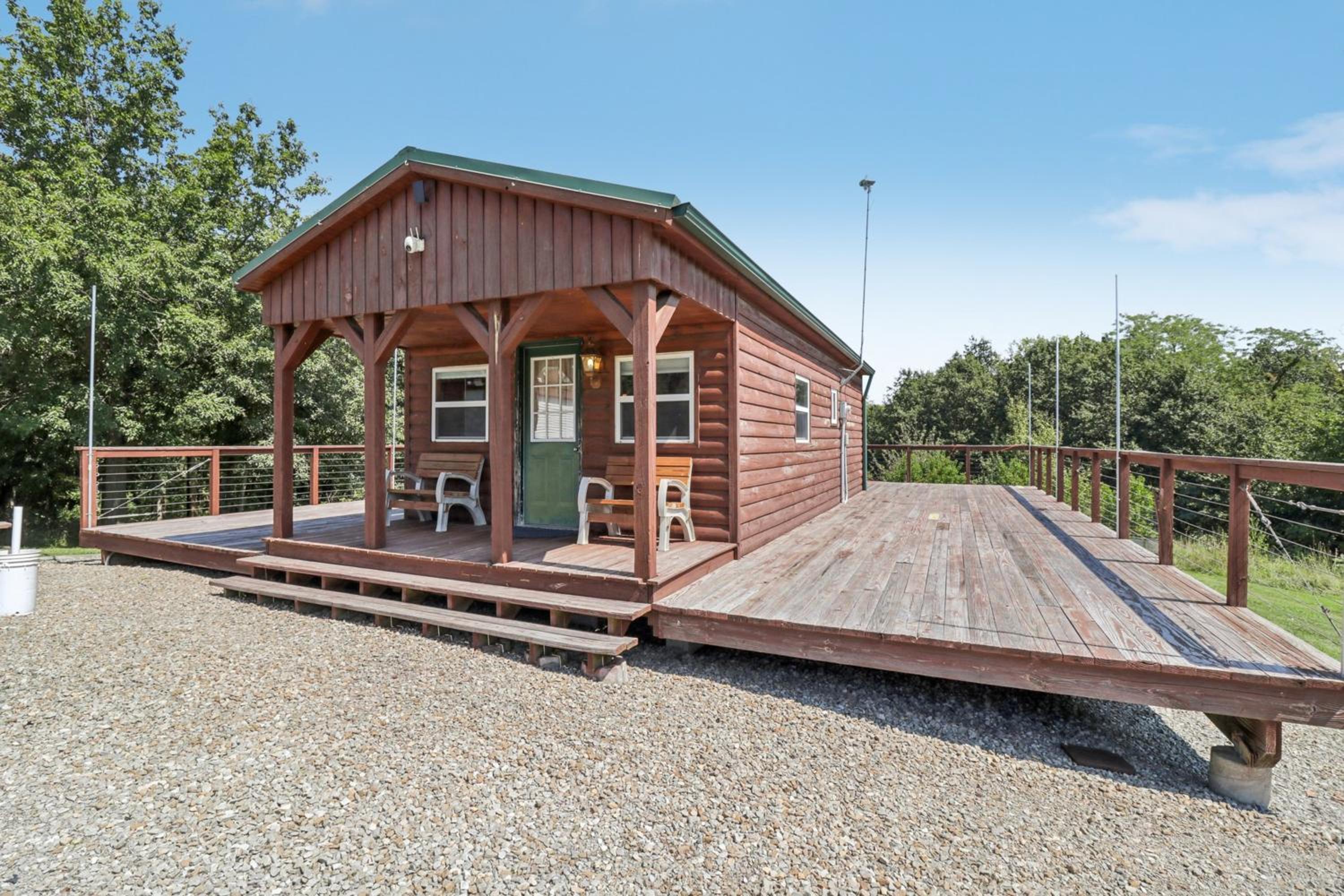 Fishing Pond and Treehouse Tranquil Maysville Cabin