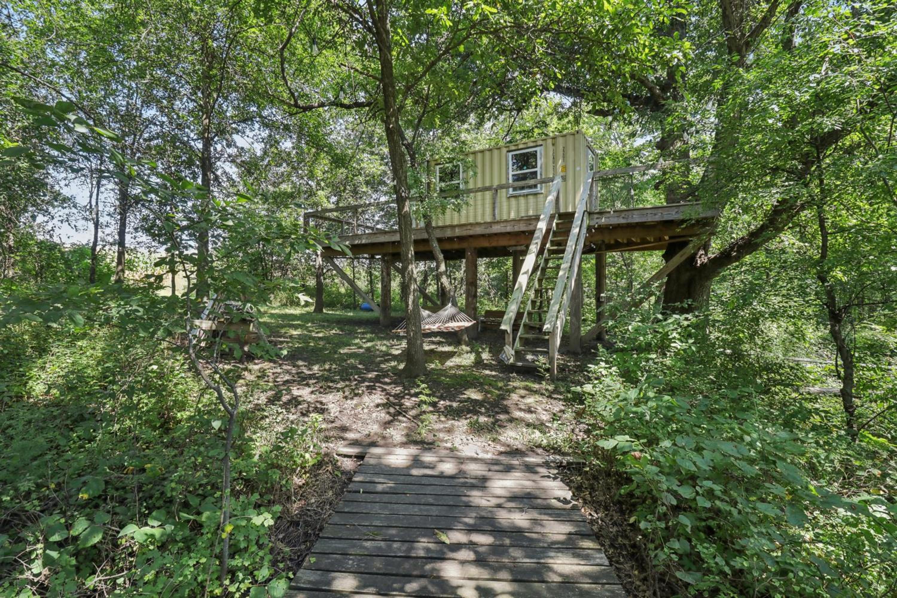 Fishing Pond and Treehouse Tranquil Maysville Cabin