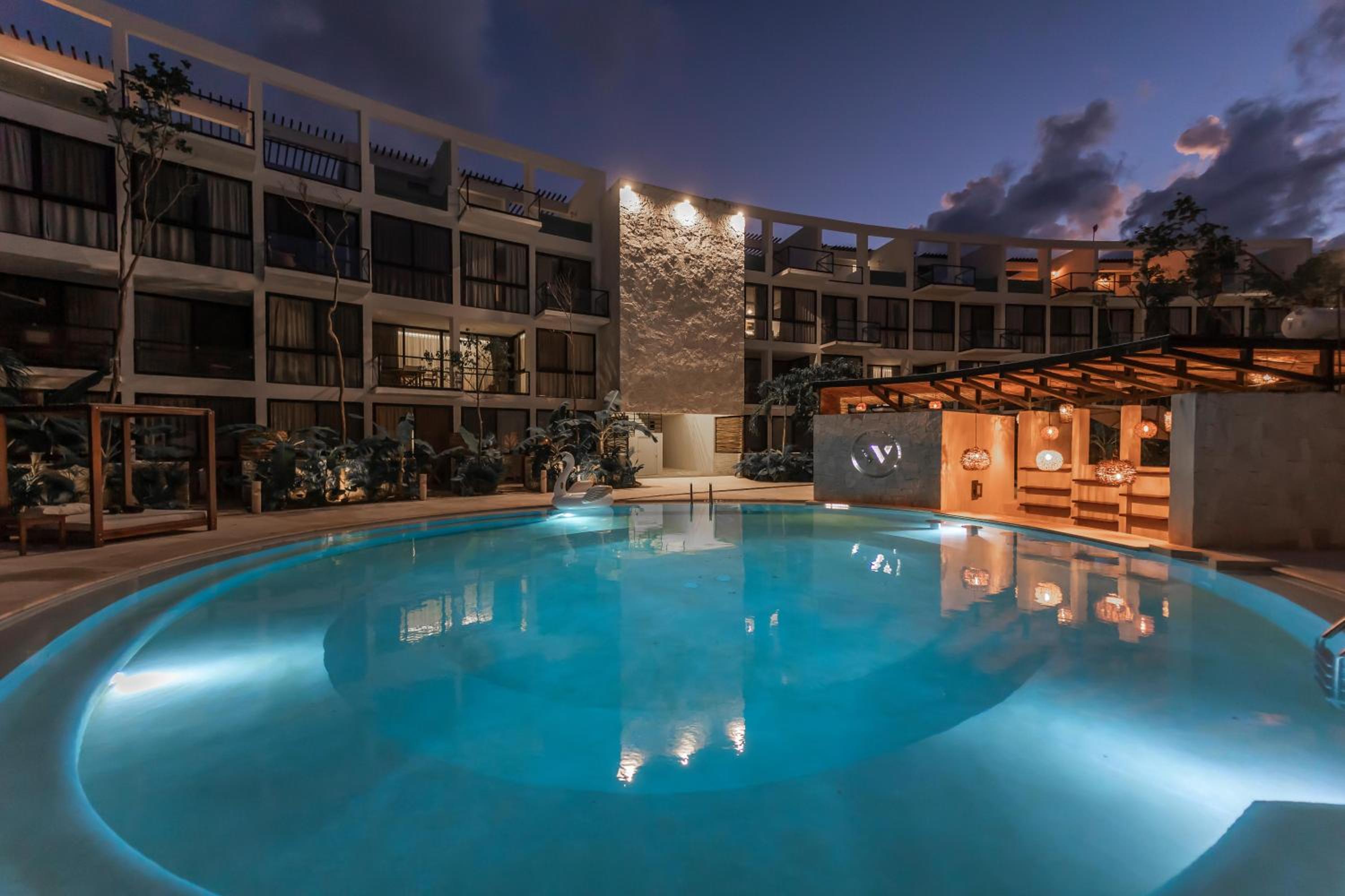 The Waves Tulum Modern Two-bedroom penthouse apartment with private plunge pool view 2