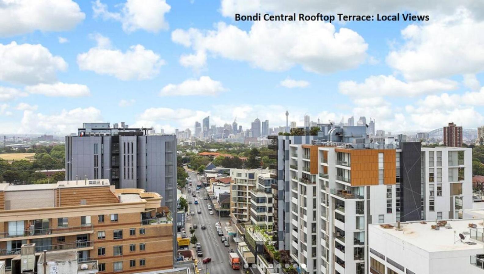 Bondi Central Studio with en-suite, next to Station, plus access to Rooftop BBQ & City View Bliss