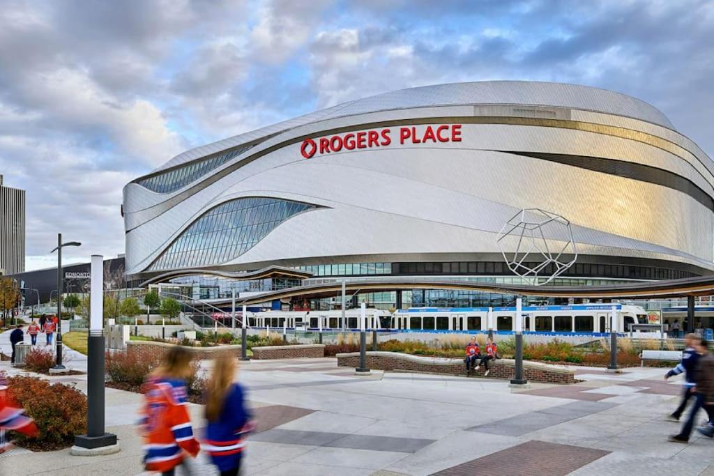 Downtown Near Rogers Place with Covered Parking, Sleeps 6, Pool Table, Sauna, Gym, Two Bedrooms & More