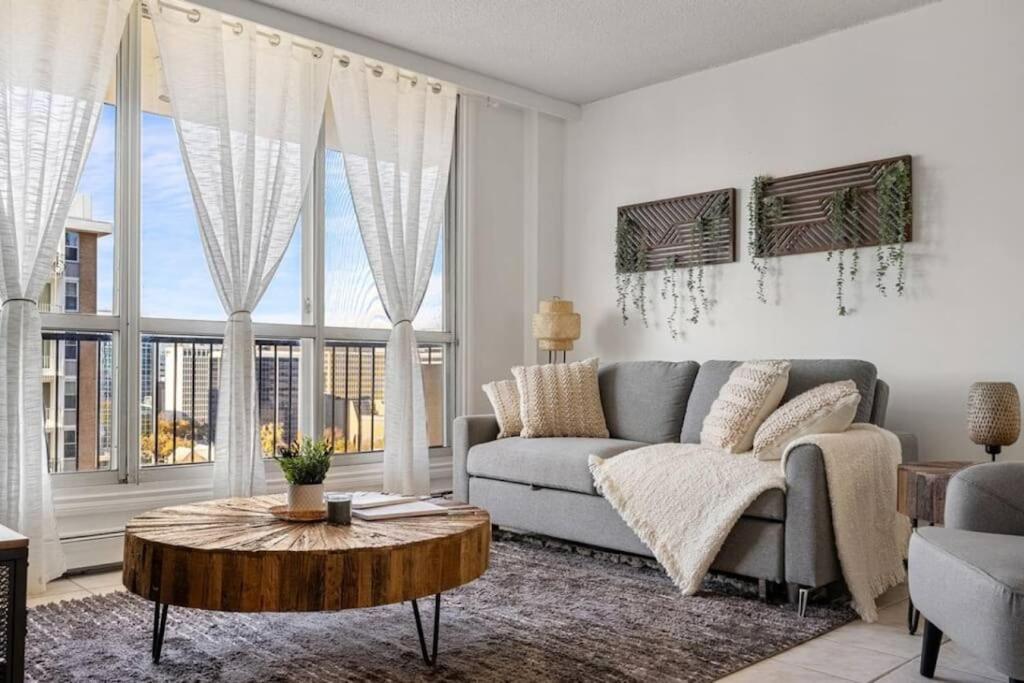 Downtown Near Rogers Place with Covered Parking, Sleeps 6, Pool Table, Sauna, Gym, Two Bedrooms & More