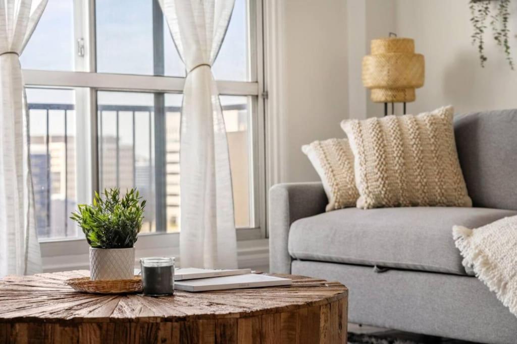 Downtown Near Rogers Place with Covered Parking, Sleeps 6, Pool Table, Sauna, Gym, Two Bedrooms & More