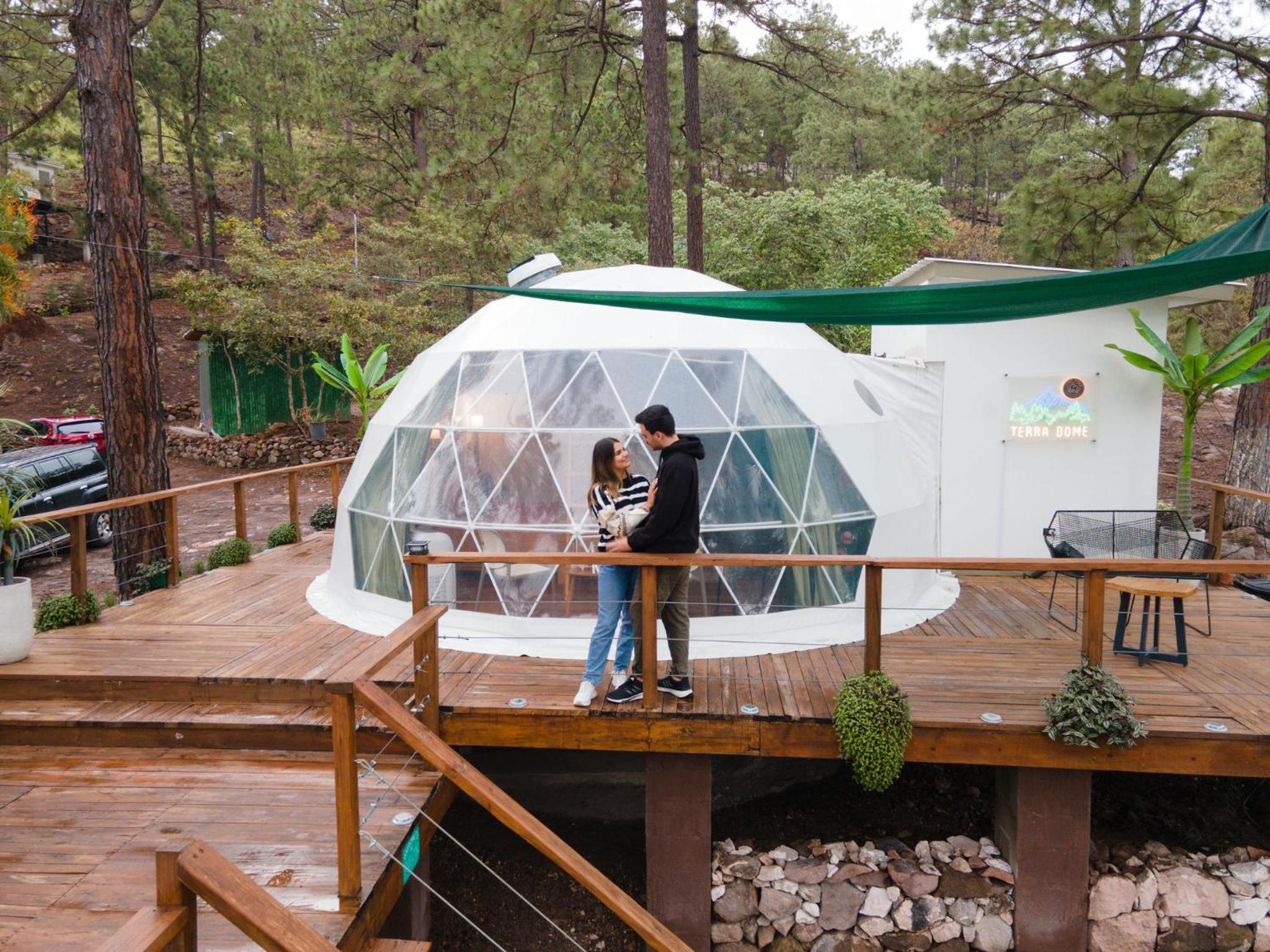Tiny Pines A-Frame Cabin, Domes and Luxury Glamping Site view 2