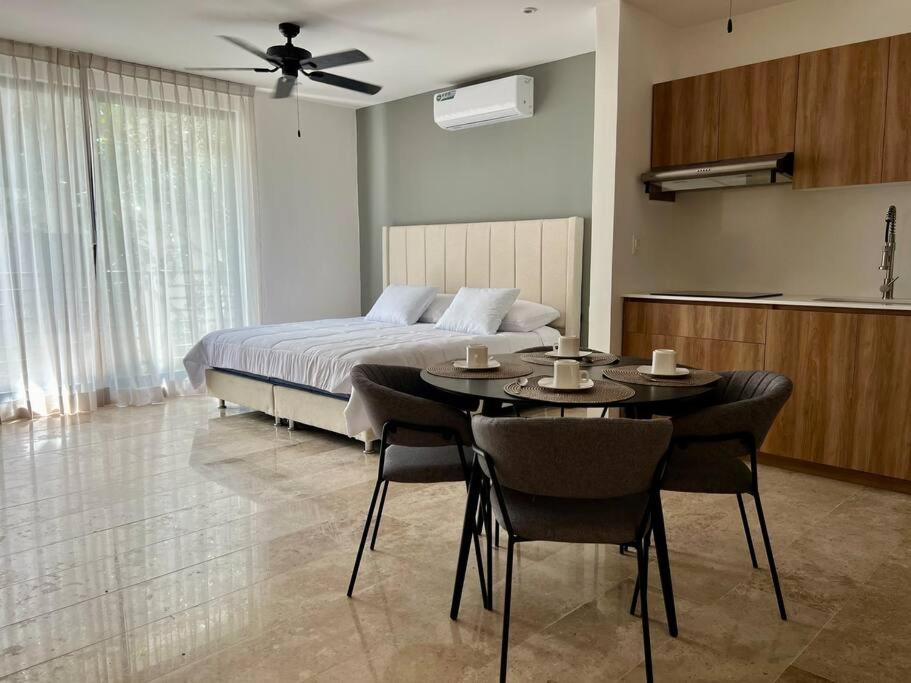 New Studio p-2, alberca, rooftop in Aldea Zama view 3