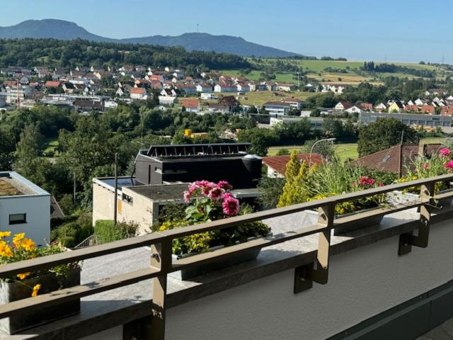Ferienwohnung - Penthauswohnung Albblick, traumhafter Ausblick, ruhige Lage