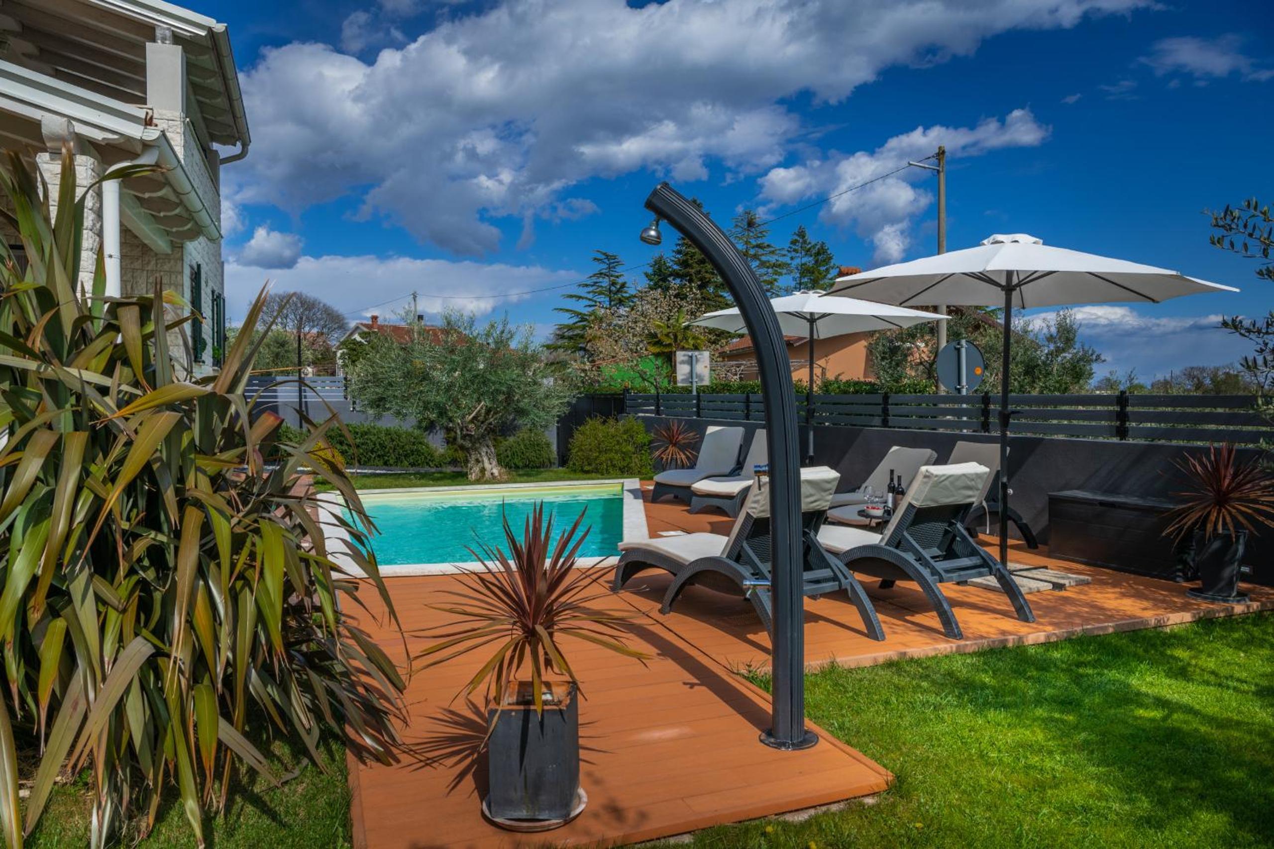 Villa Laura Krnica near Pula for 8 people - pet friendly with children playground view 2