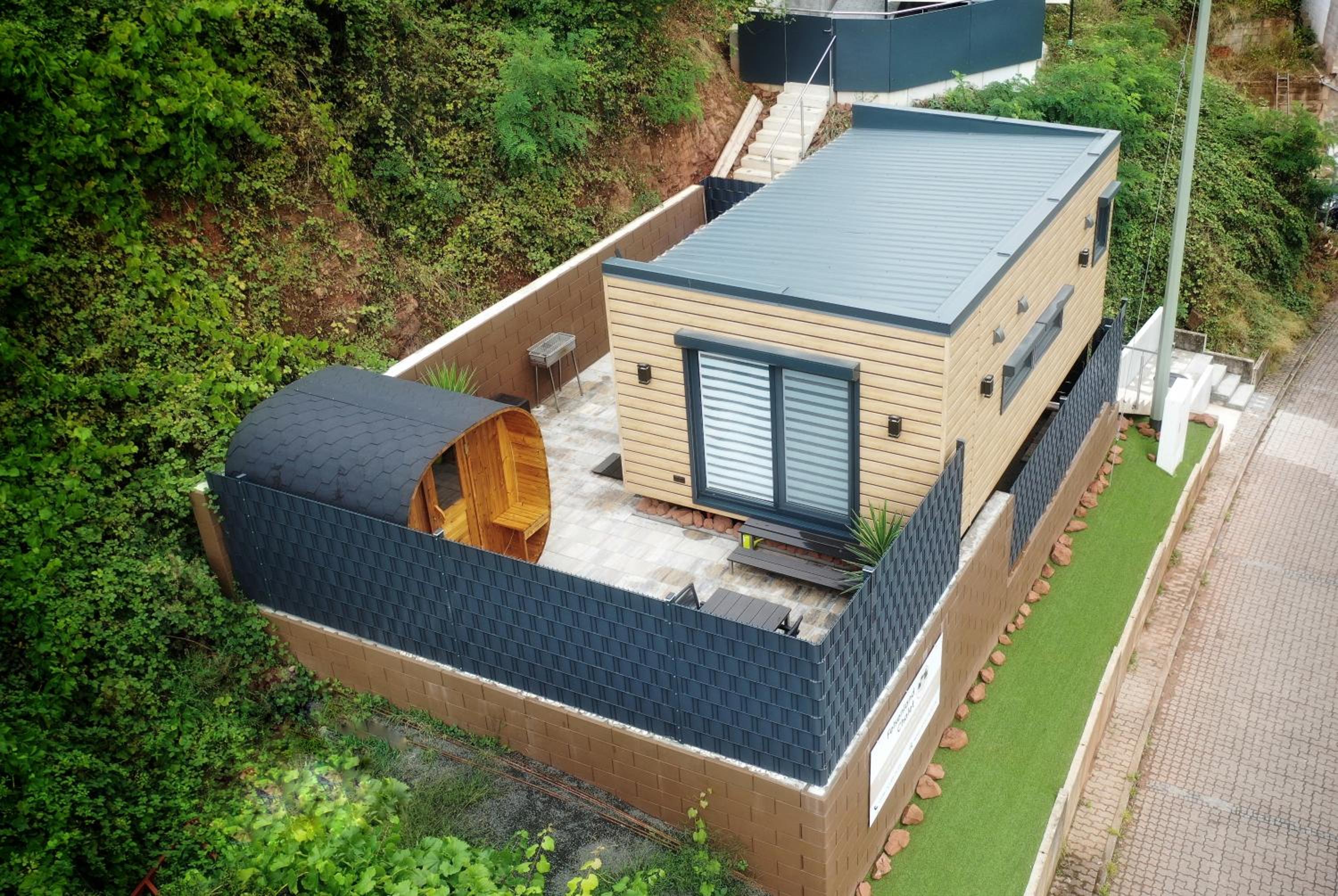 Tiny House im Felsenland mit Sauna