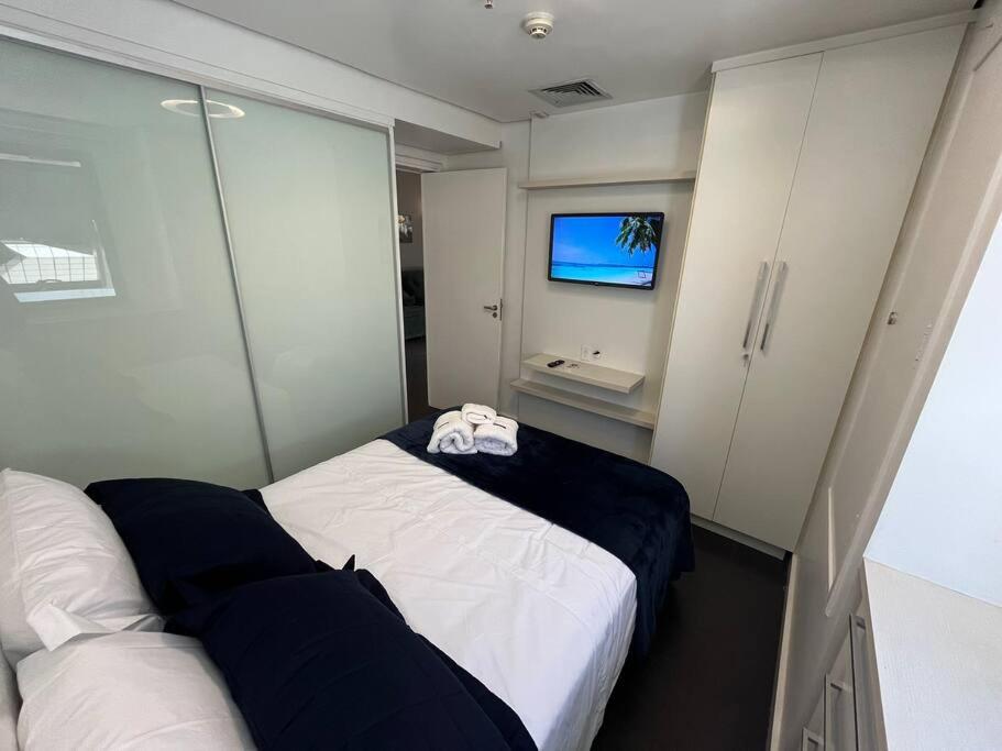Flat moderno com vista para o mar e varanda!