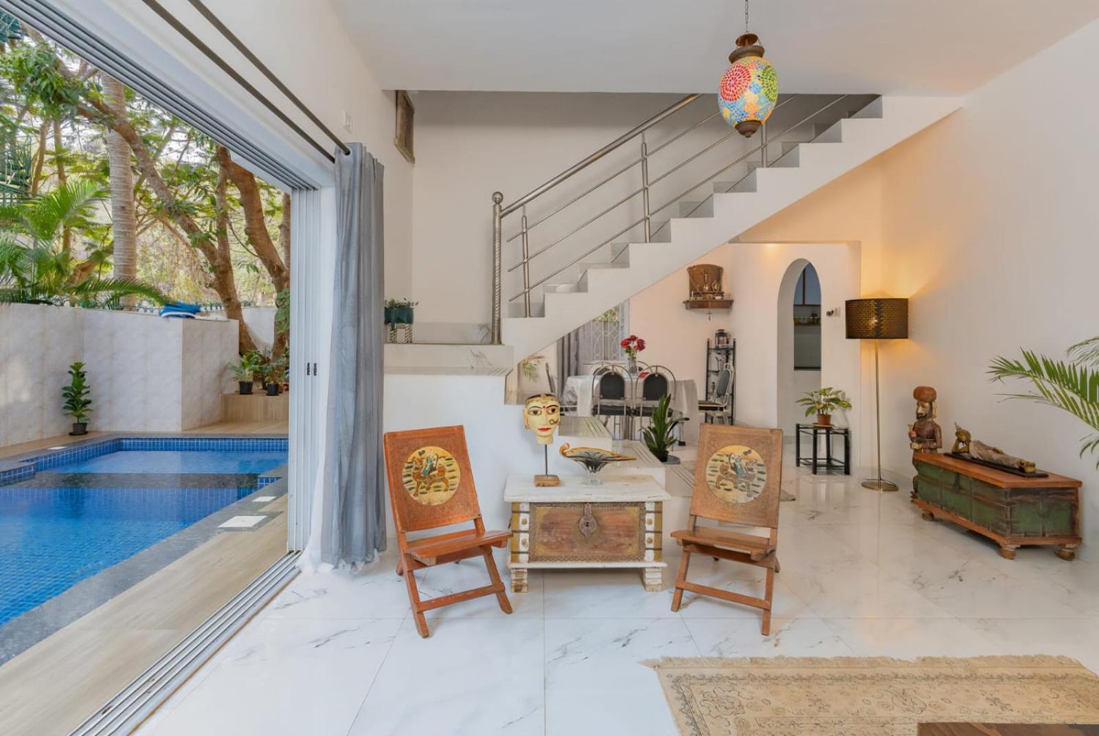 White Villa - 4 BHK Luxury Villa with Private Pool, Guirim, Baga, Anjuna Beaches view 2