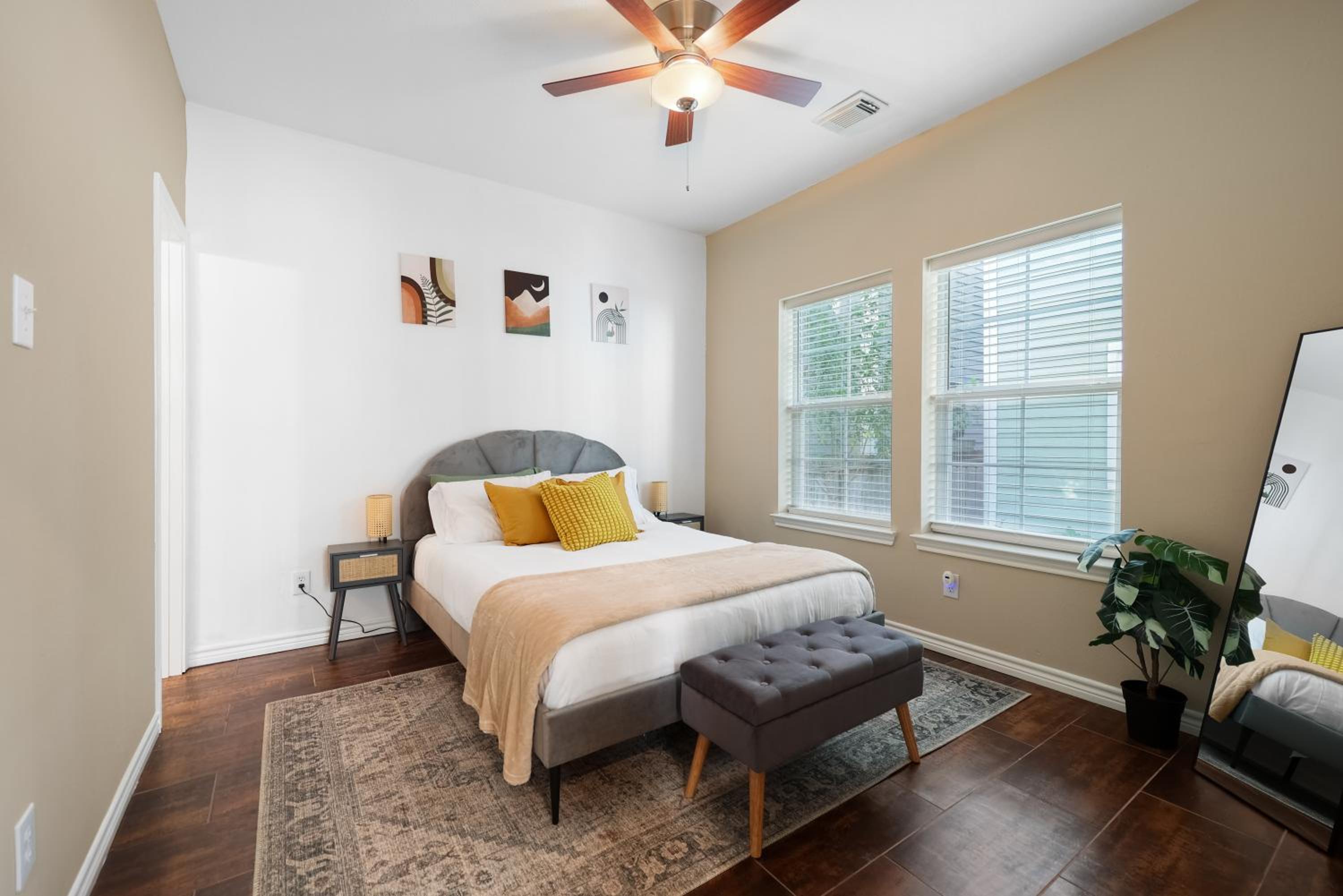 Townhome - Modern Boho - Heights - King bed view 5