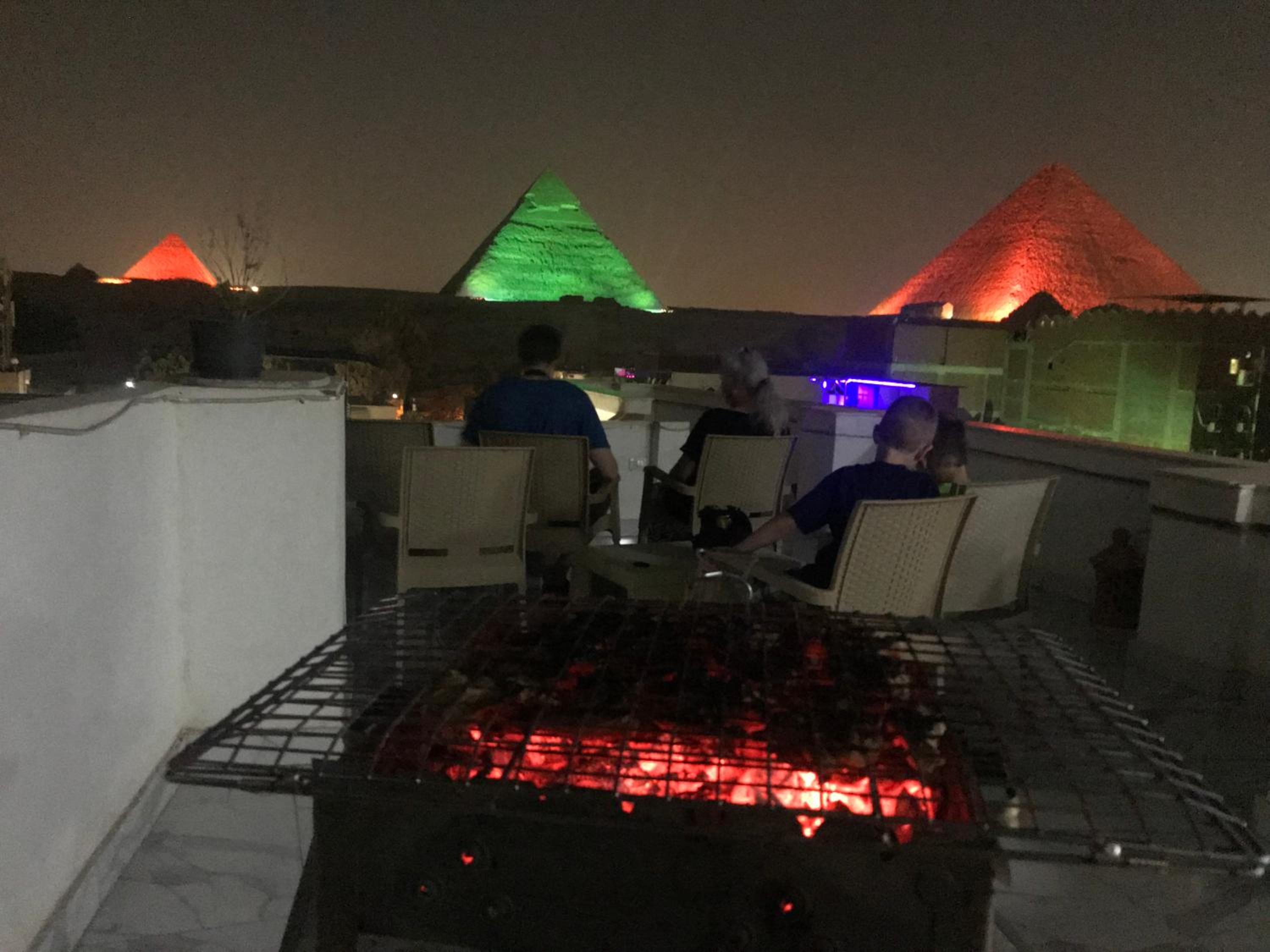 golden mask pyramids view