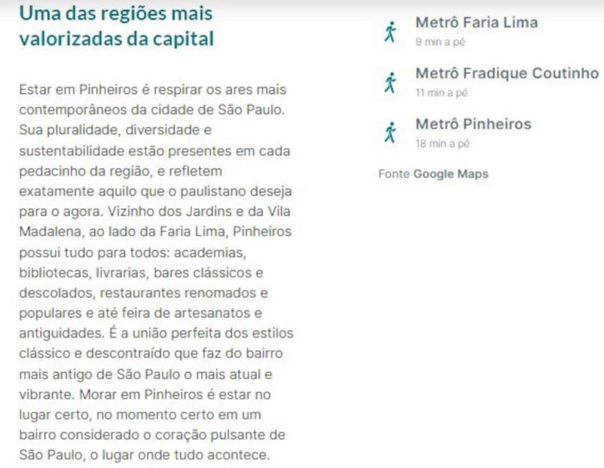 Studio em Pinheiros - 2 Quadras da Faria Lima e Vila Madalena