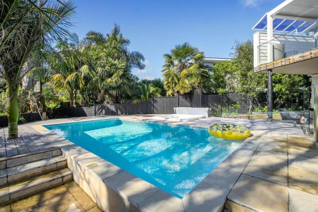 Poolside Cityscape