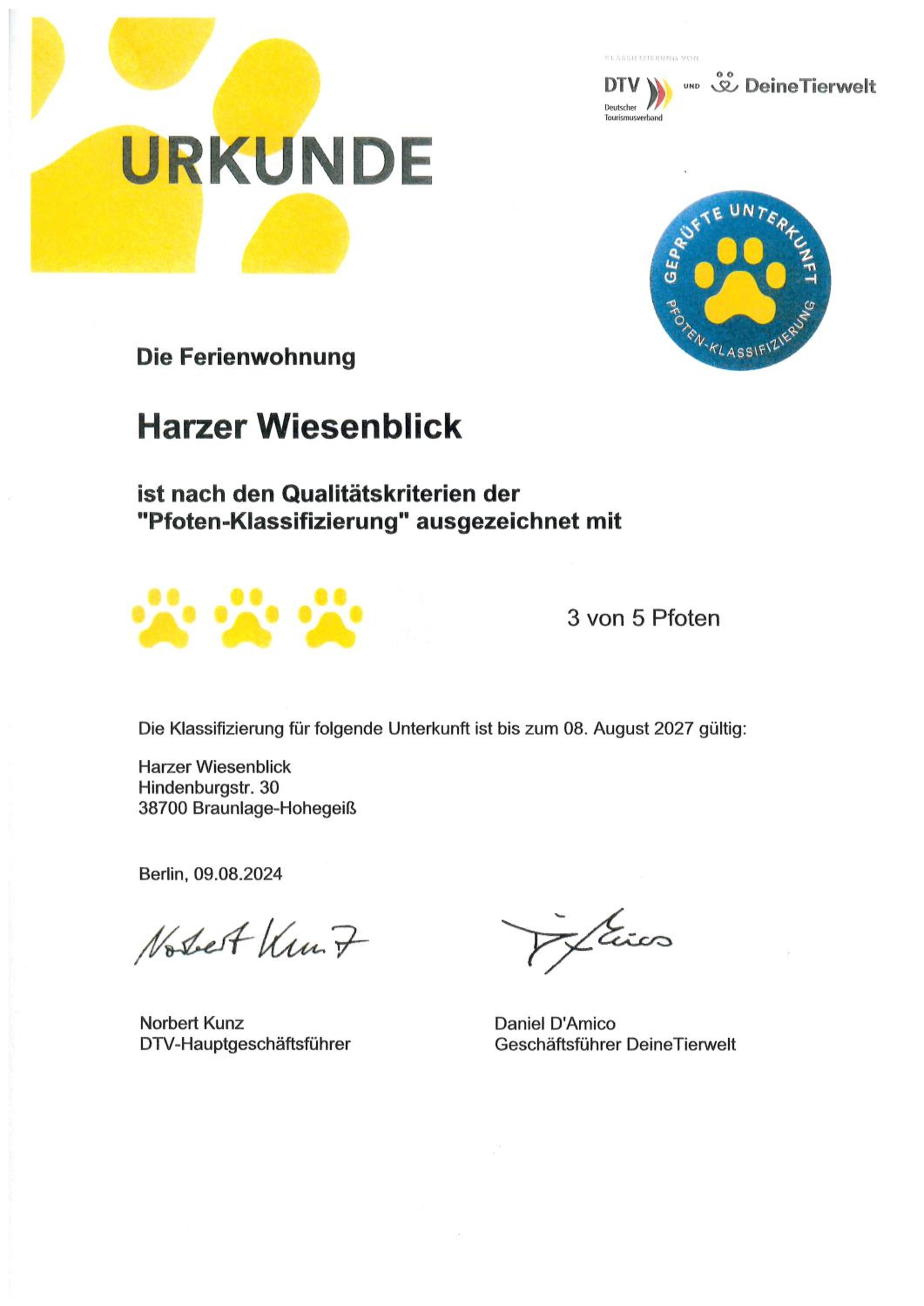 FeWo Harzer Wiesenblick, bis 2 Hunde willkommen, W-Lan, Sauna, DTV 4 Sterne, 3 Pfoten