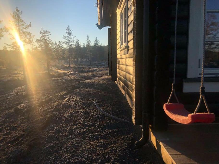 Delikat tømmerhytte på Blefjell