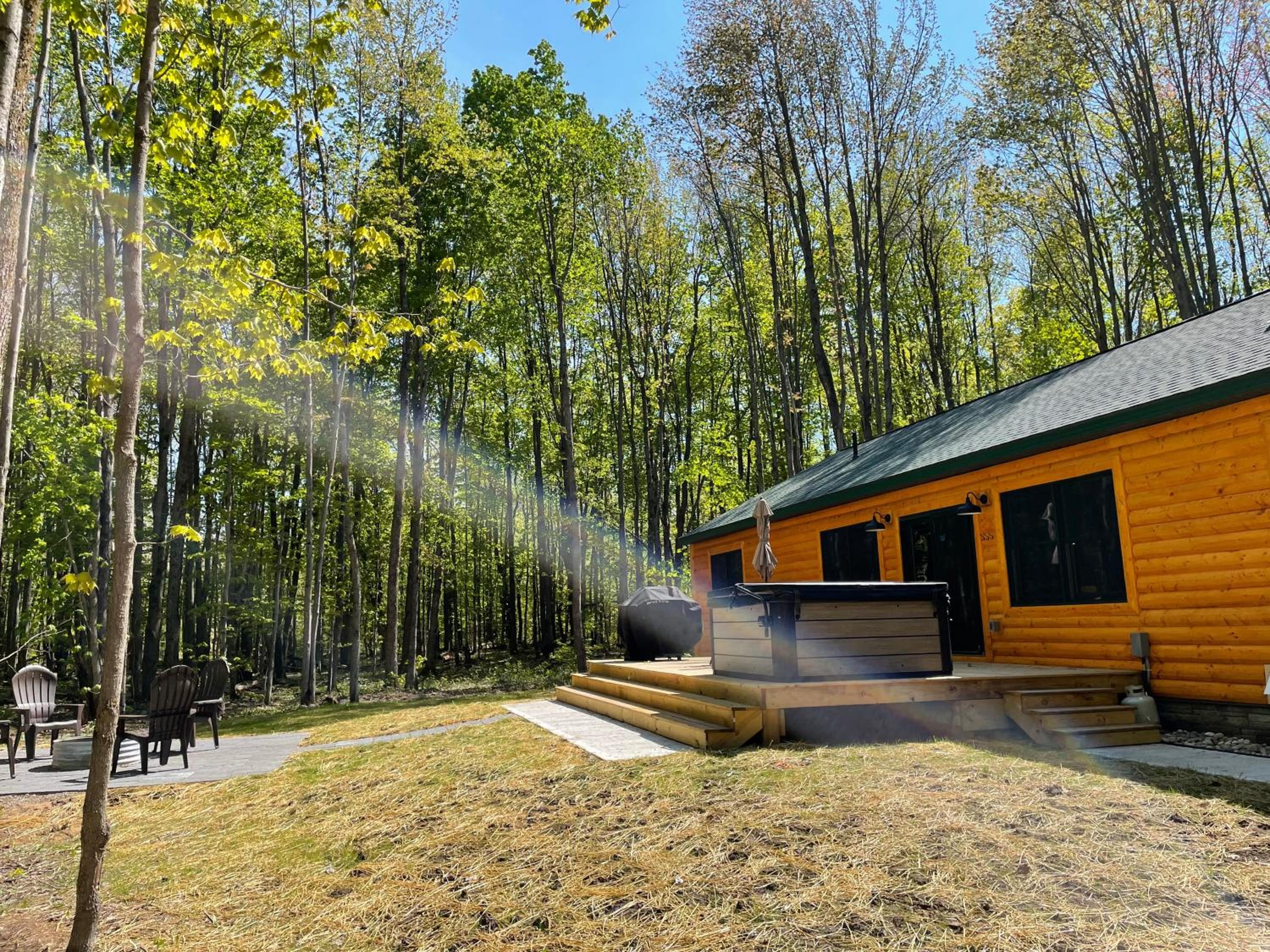 Log Cabin INN HotTub Pool Trails ATV Snowmobile Nature view 2