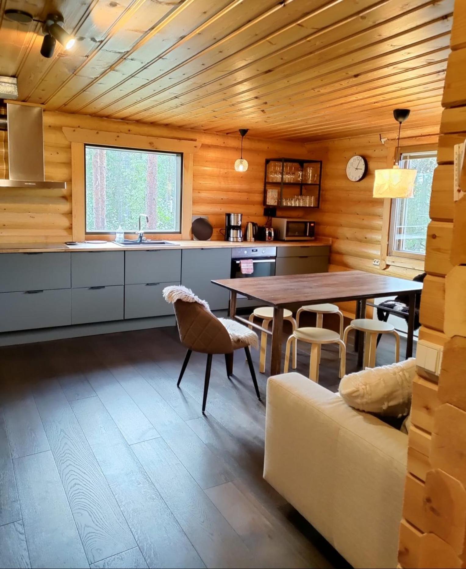 Log cabin Ylläs Valokki - sauna, fireplace, Ylläs view