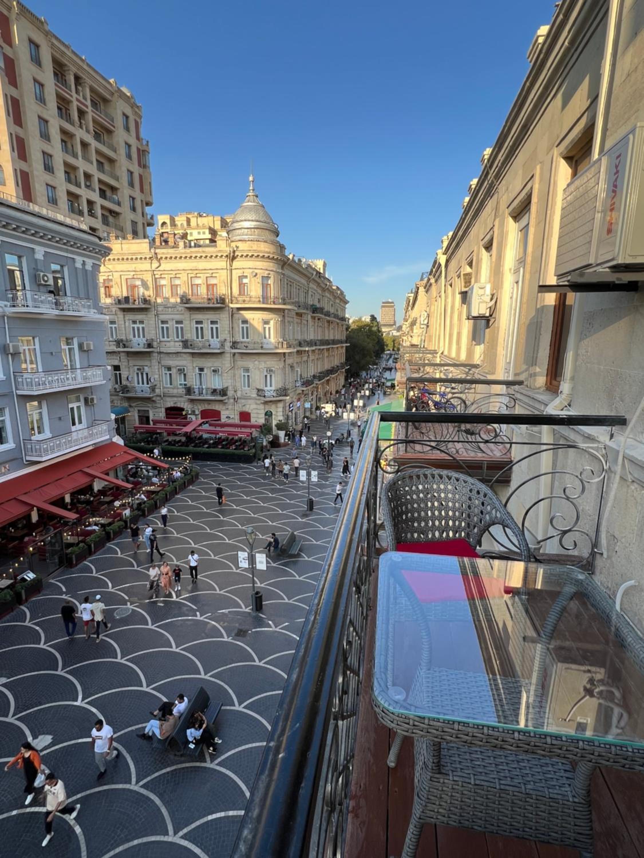 Nizami street apartment with an ideal balcony