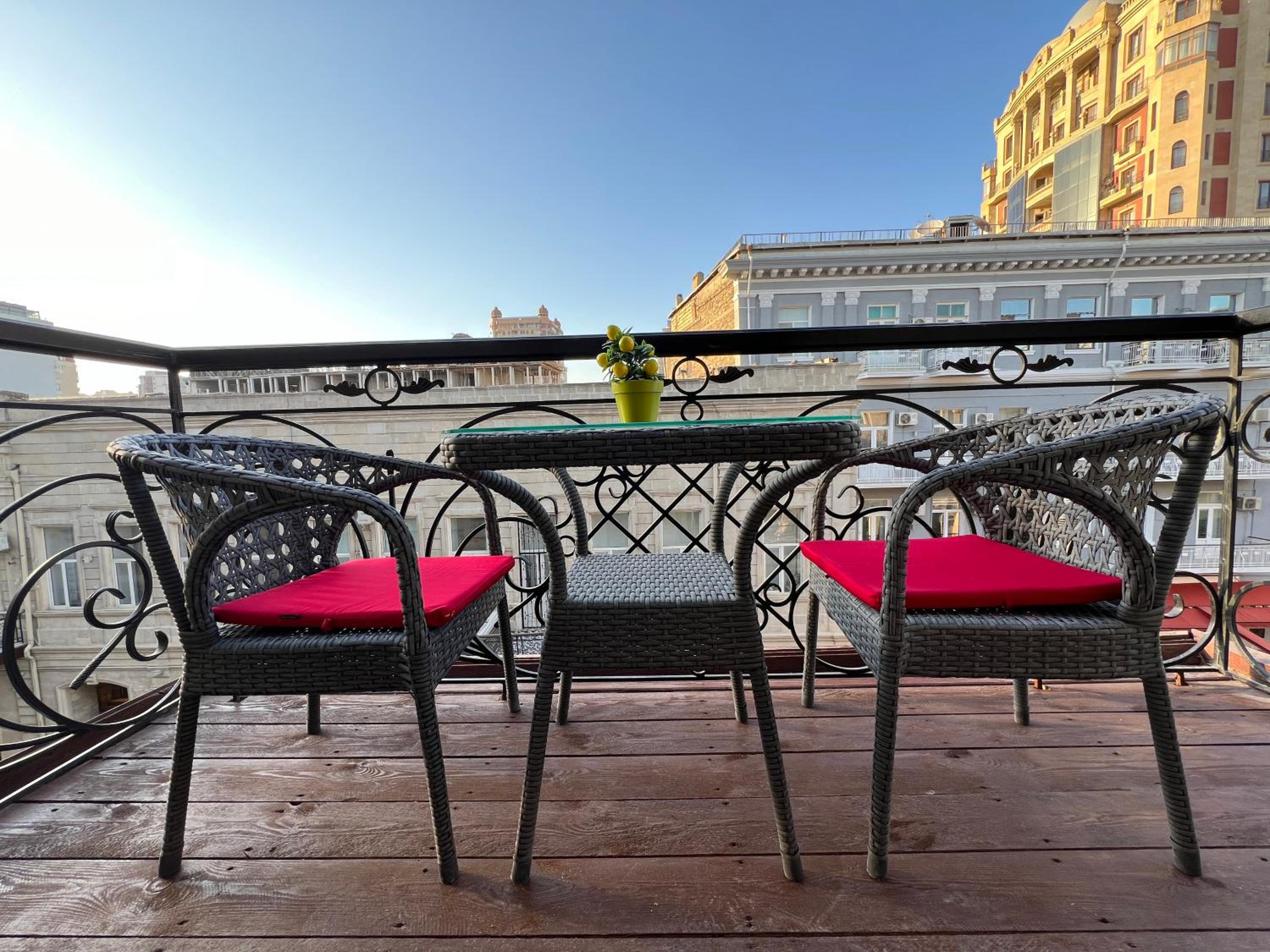 Nizami street apartment with an ideal balcony