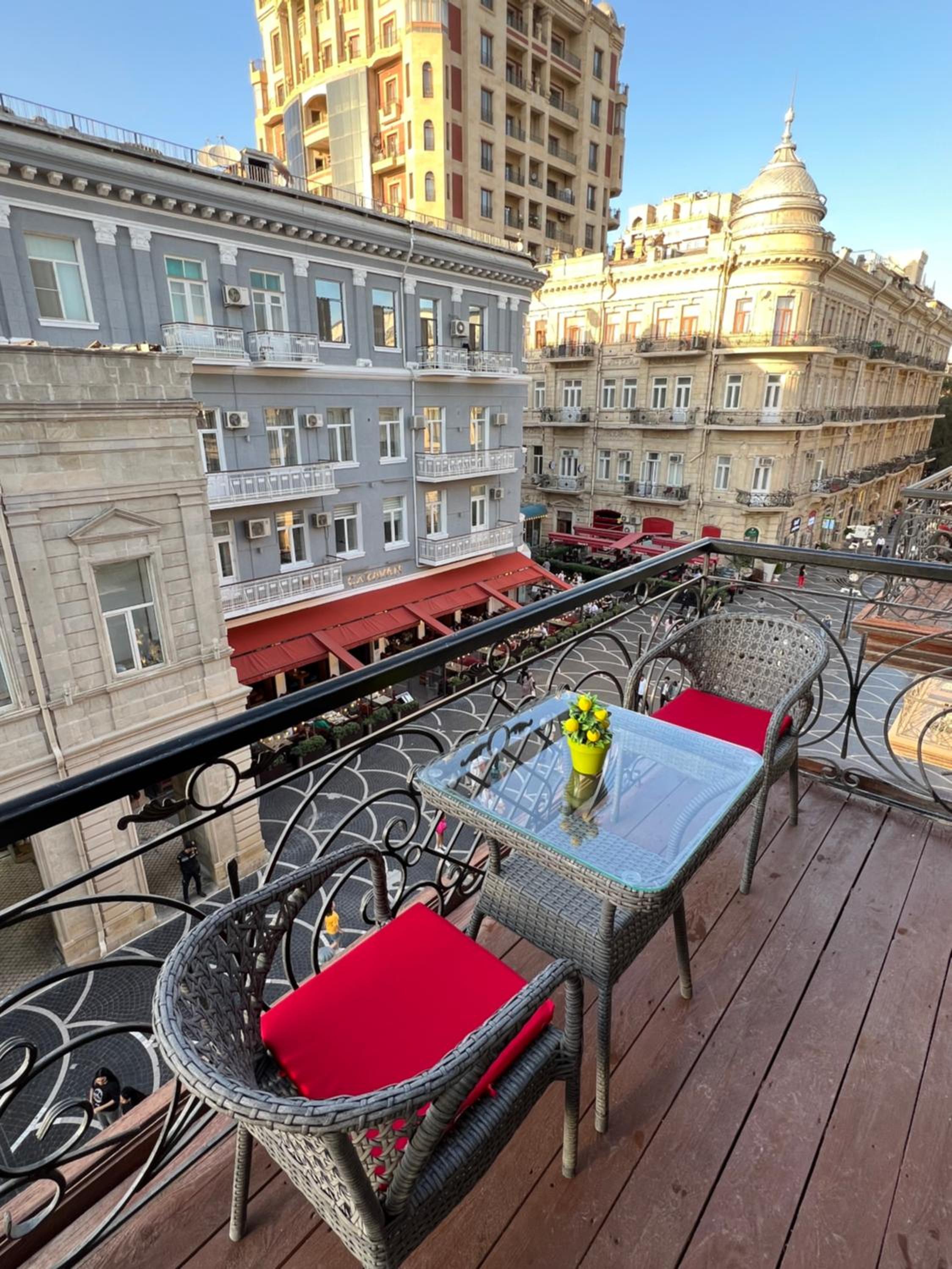 Nizami street apartment with an ideal balcony