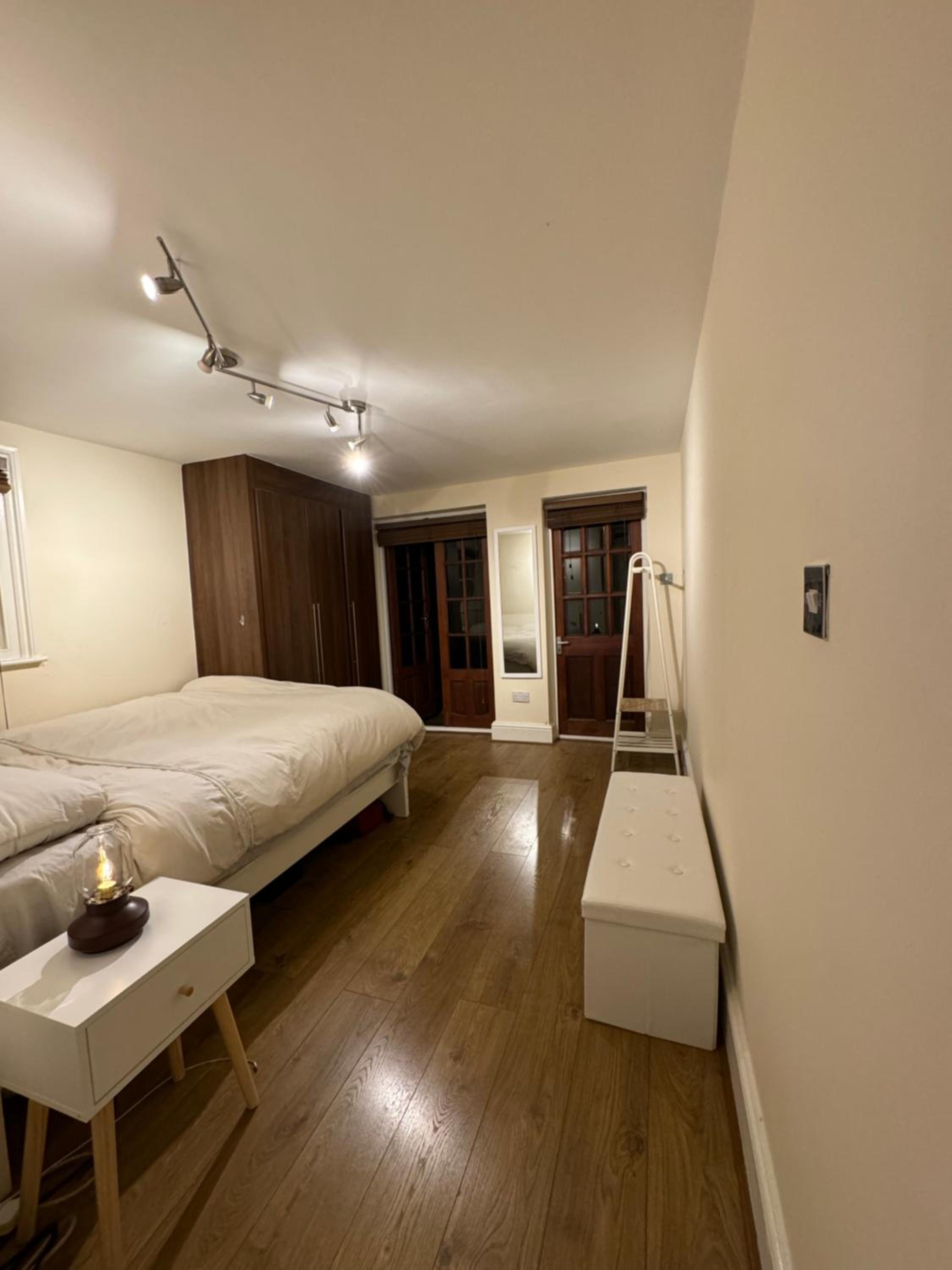 A beautiful room with a private garden