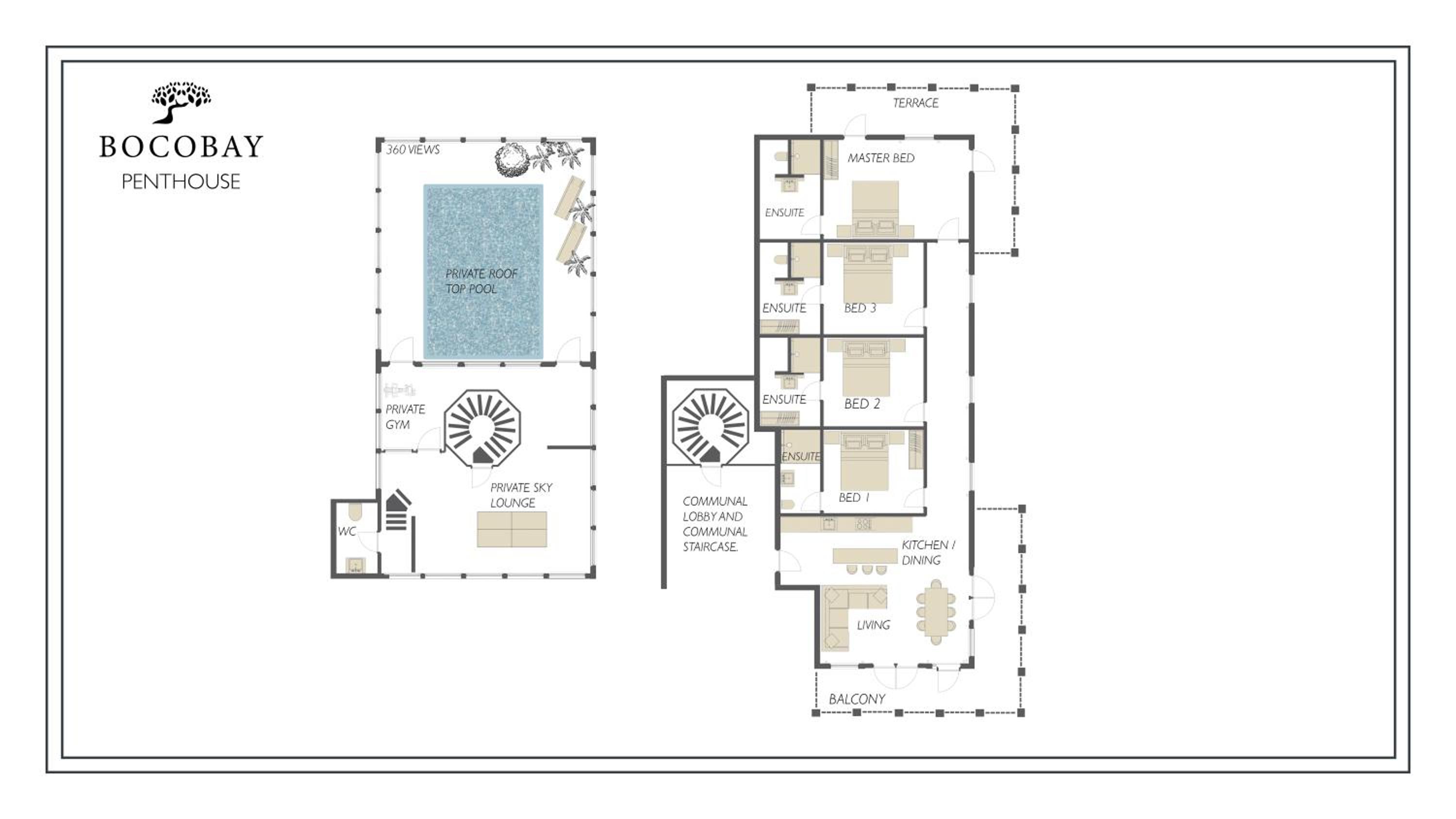 Bocobay Penthouse 4BR 4BA with Rooftop Pool