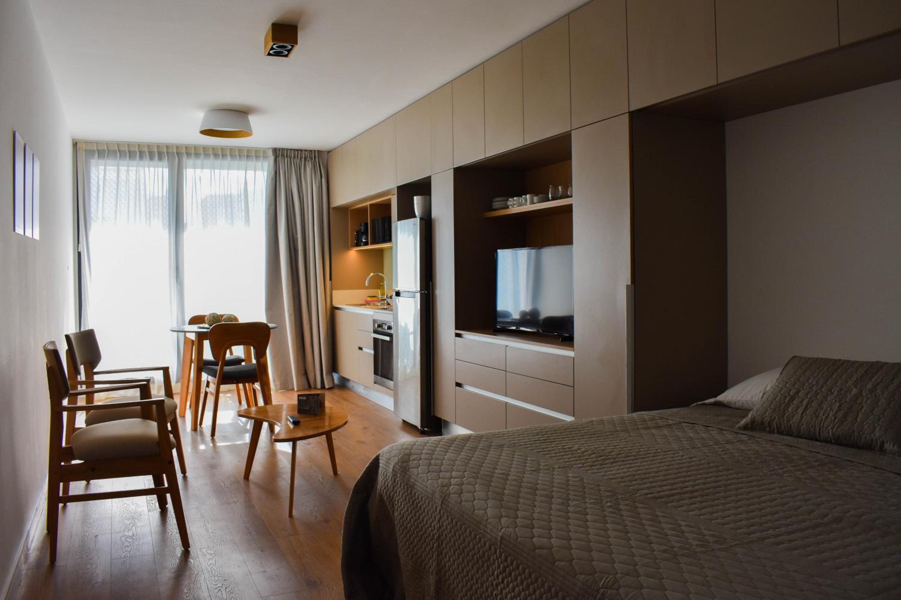 Moderno estudio con terraza y parrilla en Palermo