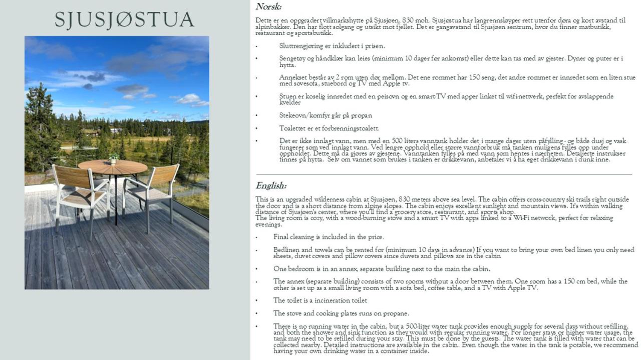 Sjusjøstua by Norgesbooking - cabin close to cross country trails