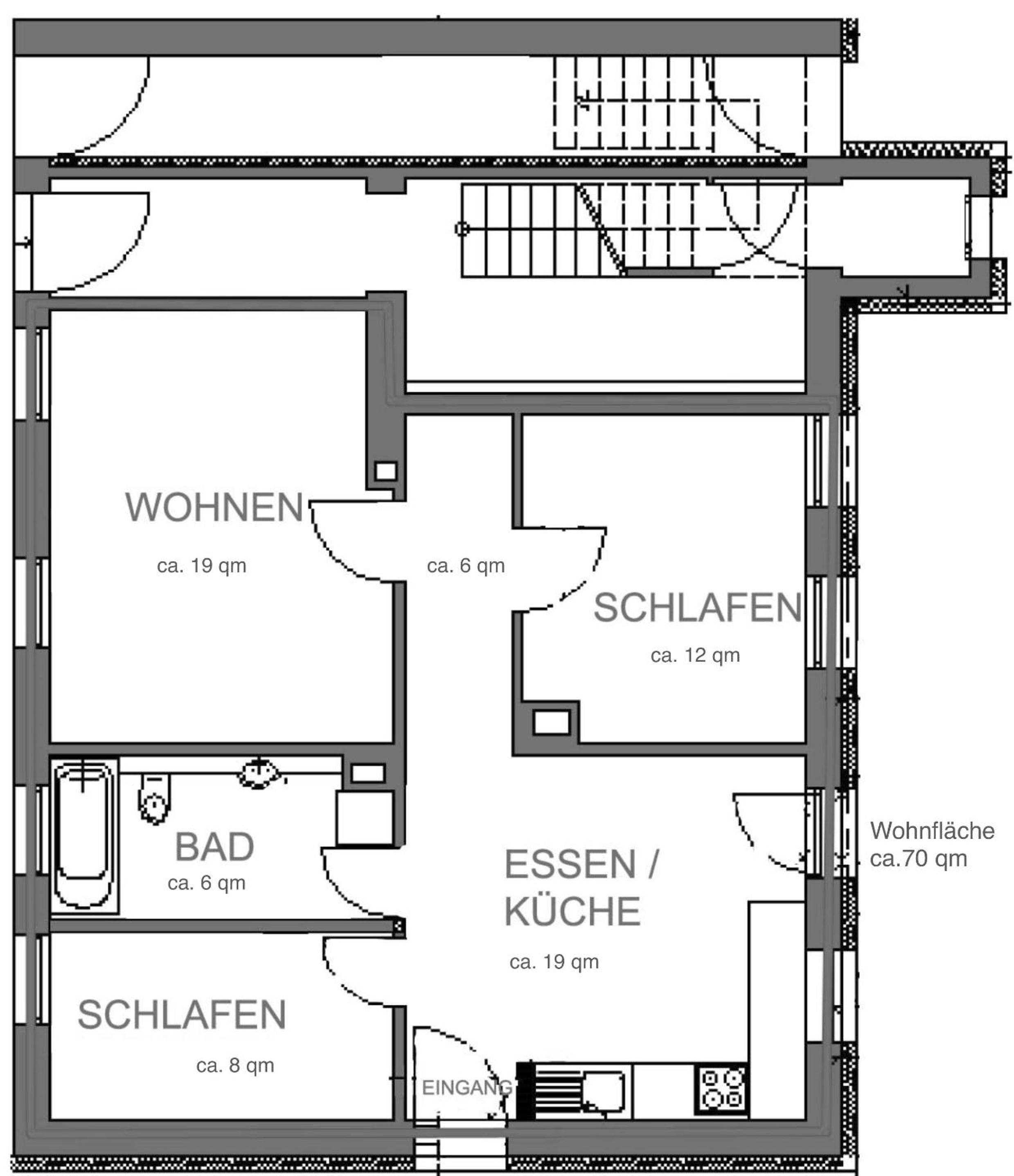 Altstadtwohnung mit eigenem Hauseingang