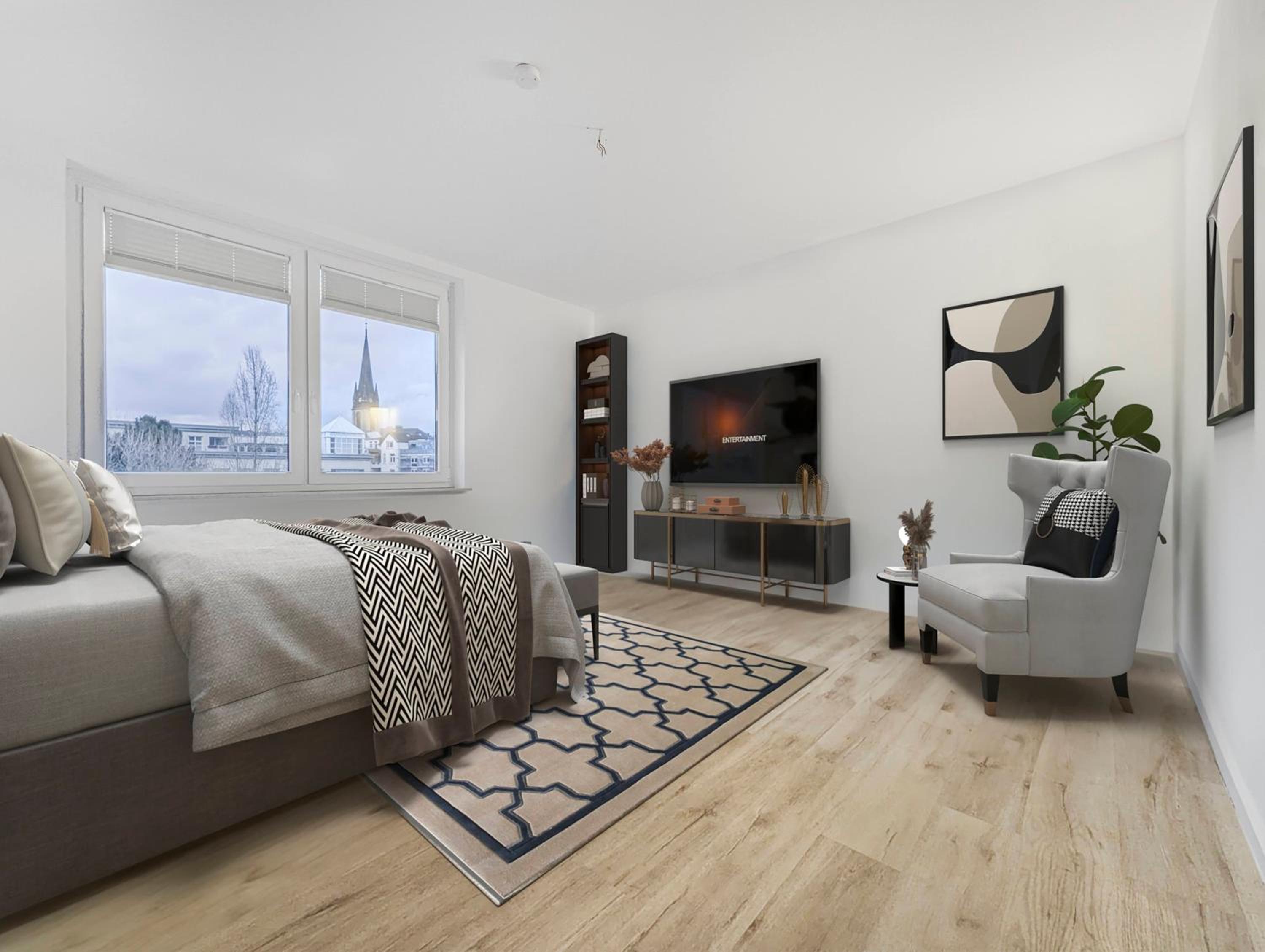 4 Schlafzimmer, Wintergarten & Terrasse & Parkplatz, nahe Hbf