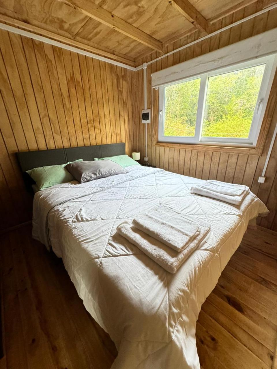 Cabaña en selva patagónica, cerca del pueblo
