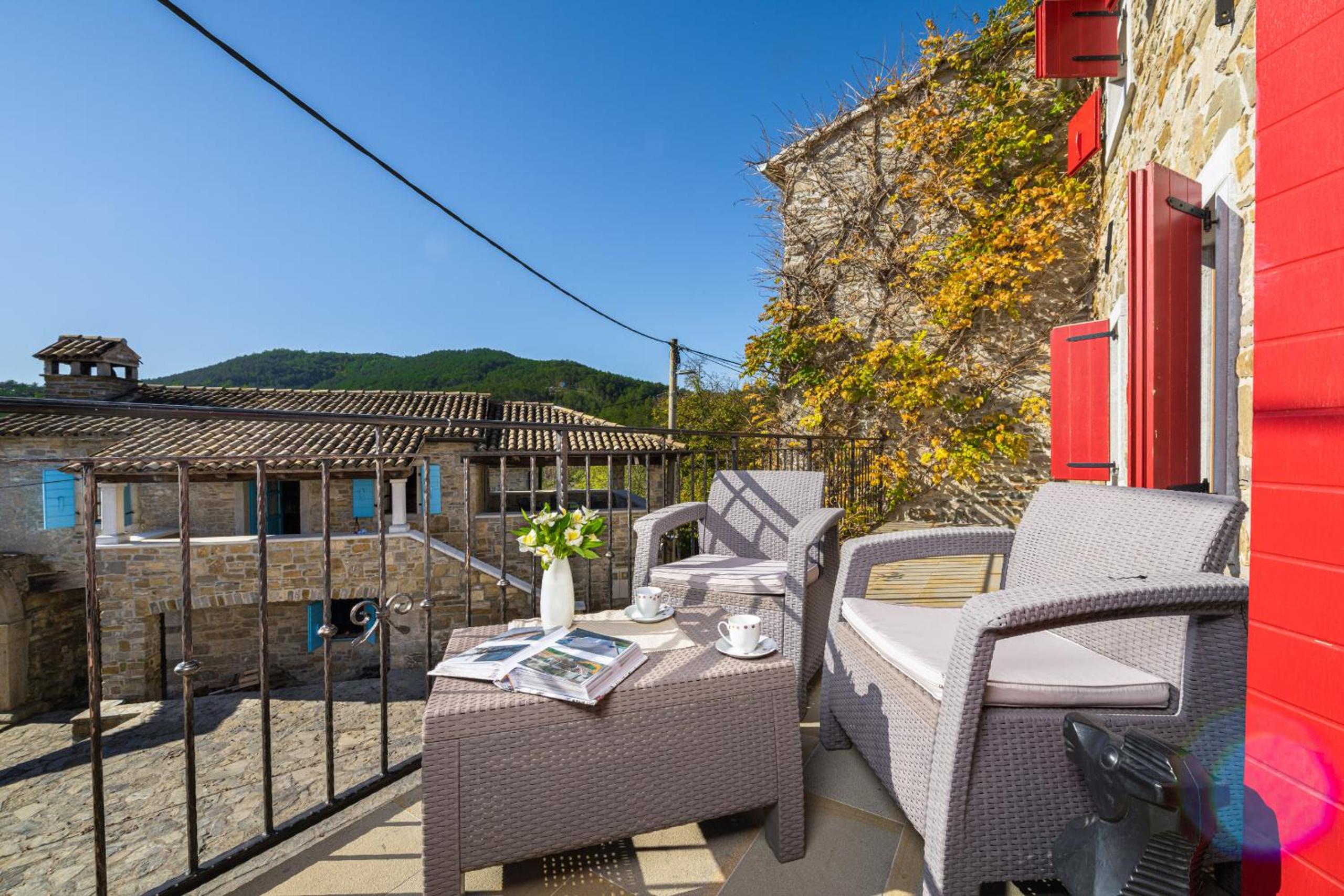 Villa Denis Village in Central Istria for 28 people pet friendly complex of 4 stone houses view 4