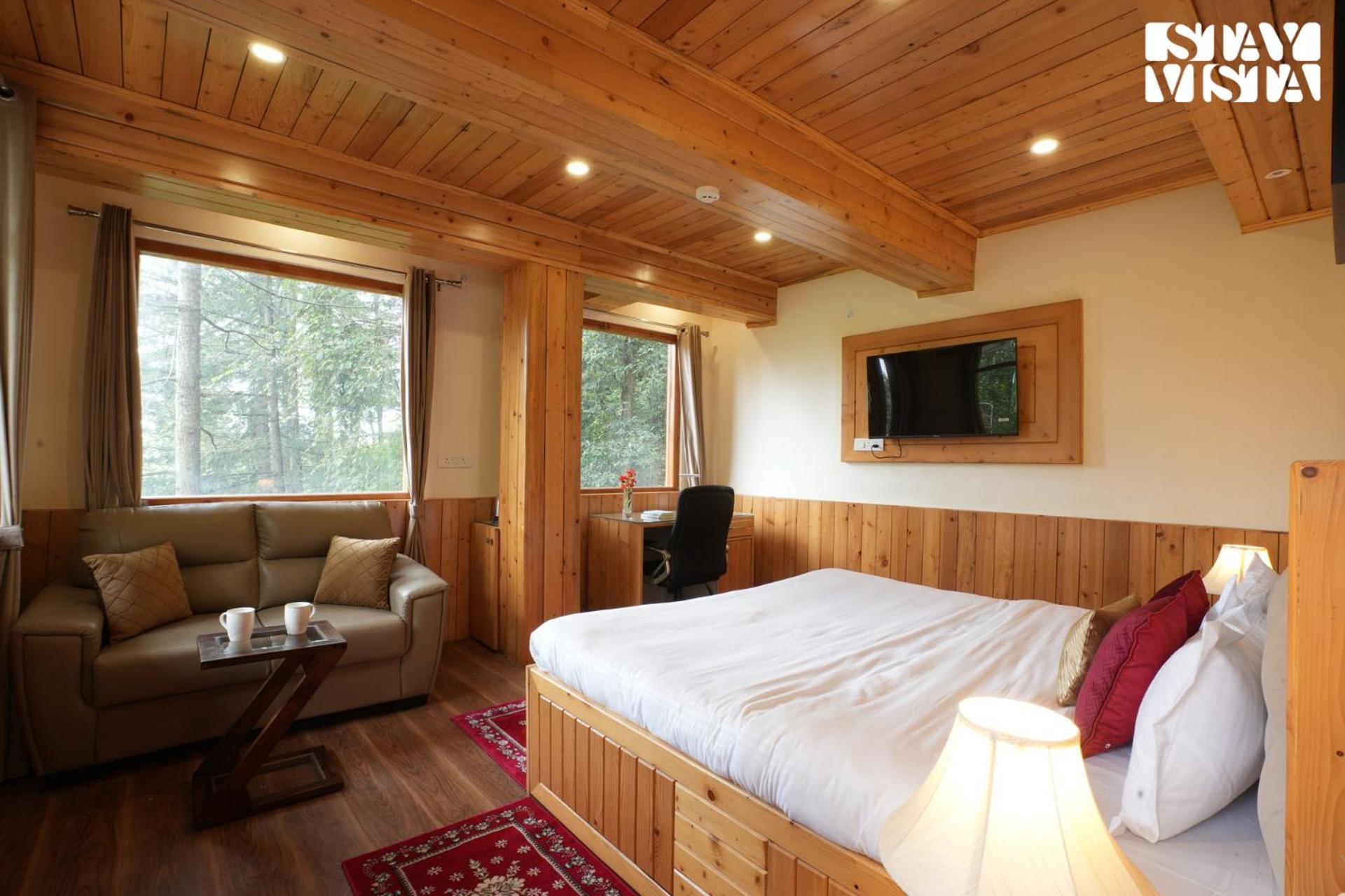 StayVista at The Orchard Song with BBQ, Fireplace view 4