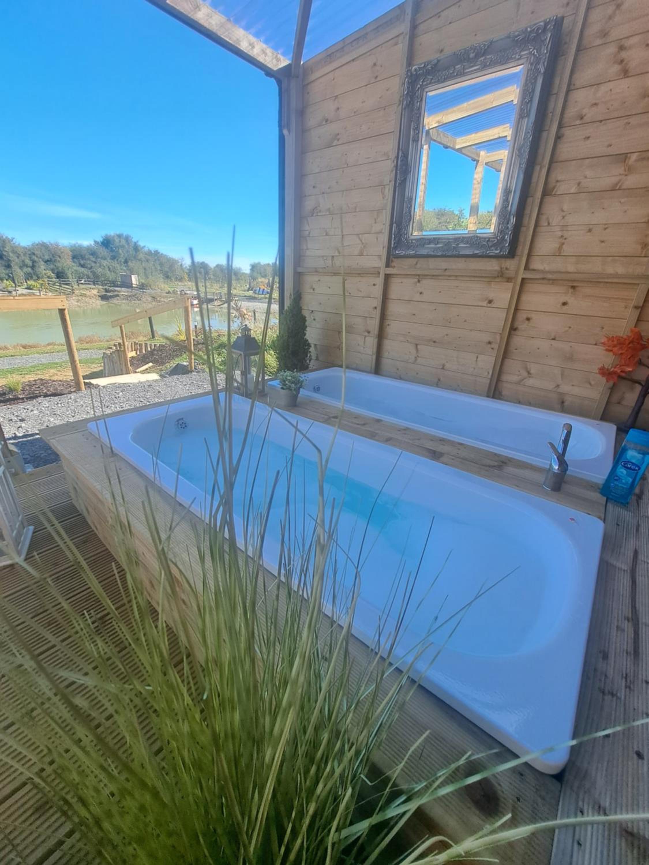Pond Beach Hazel with hot tub view 5