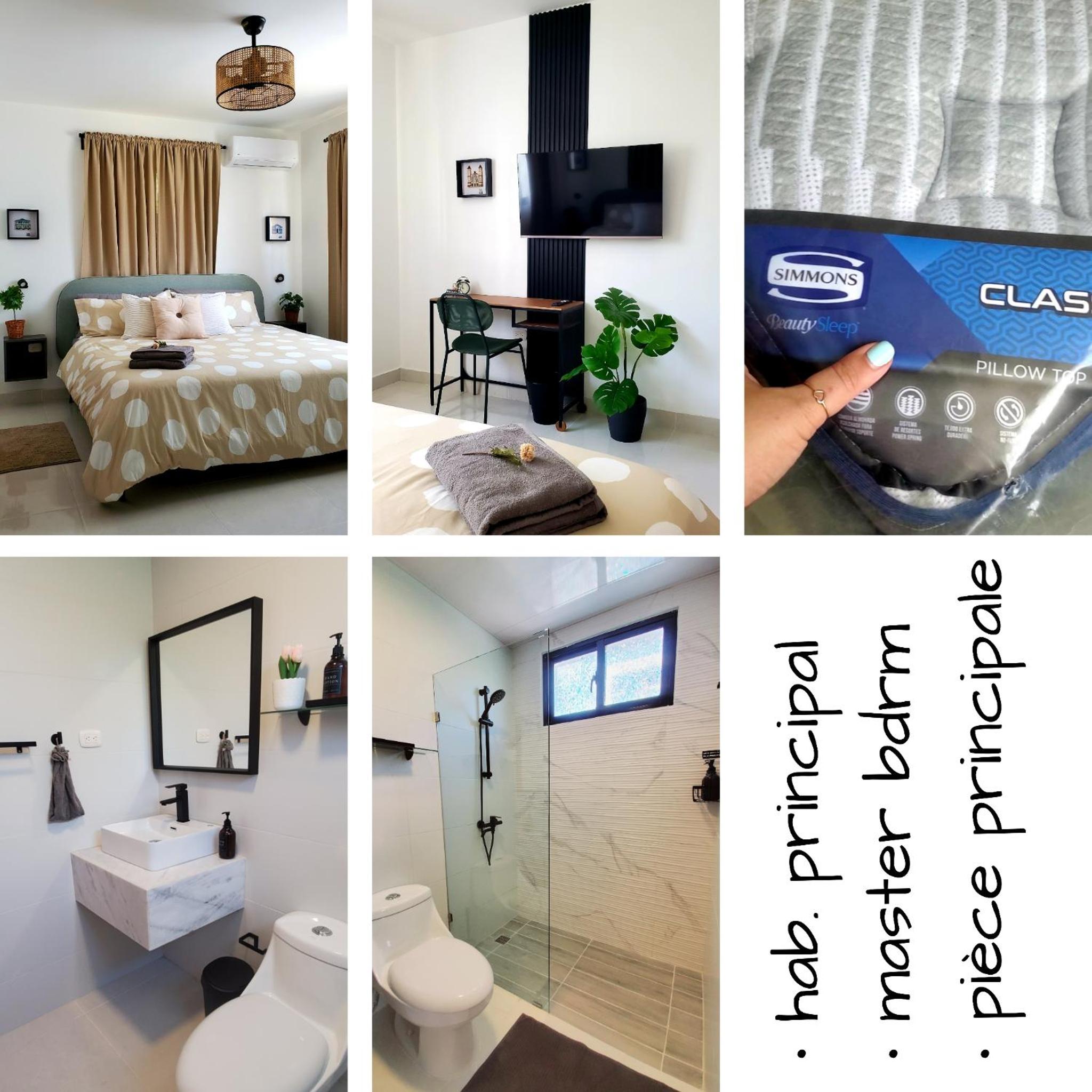 King Bed with AC, Wifi and Gym, No Blackouts, Garden Towers I, Santiago RD