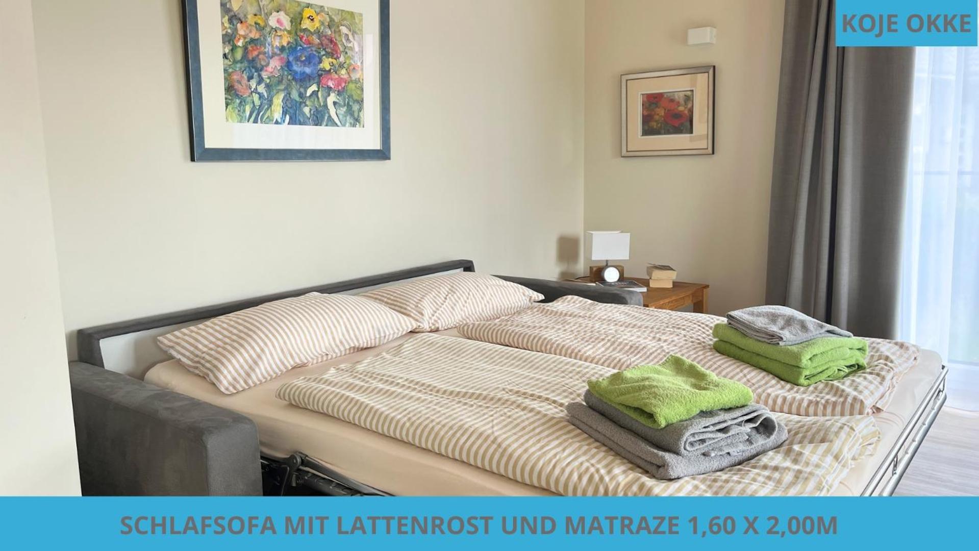 Küstenkojen mit 4 Ferienwohnungen für 1 bis 8 Pers mit diversen Schlafzimmern, Garten oder Balkon