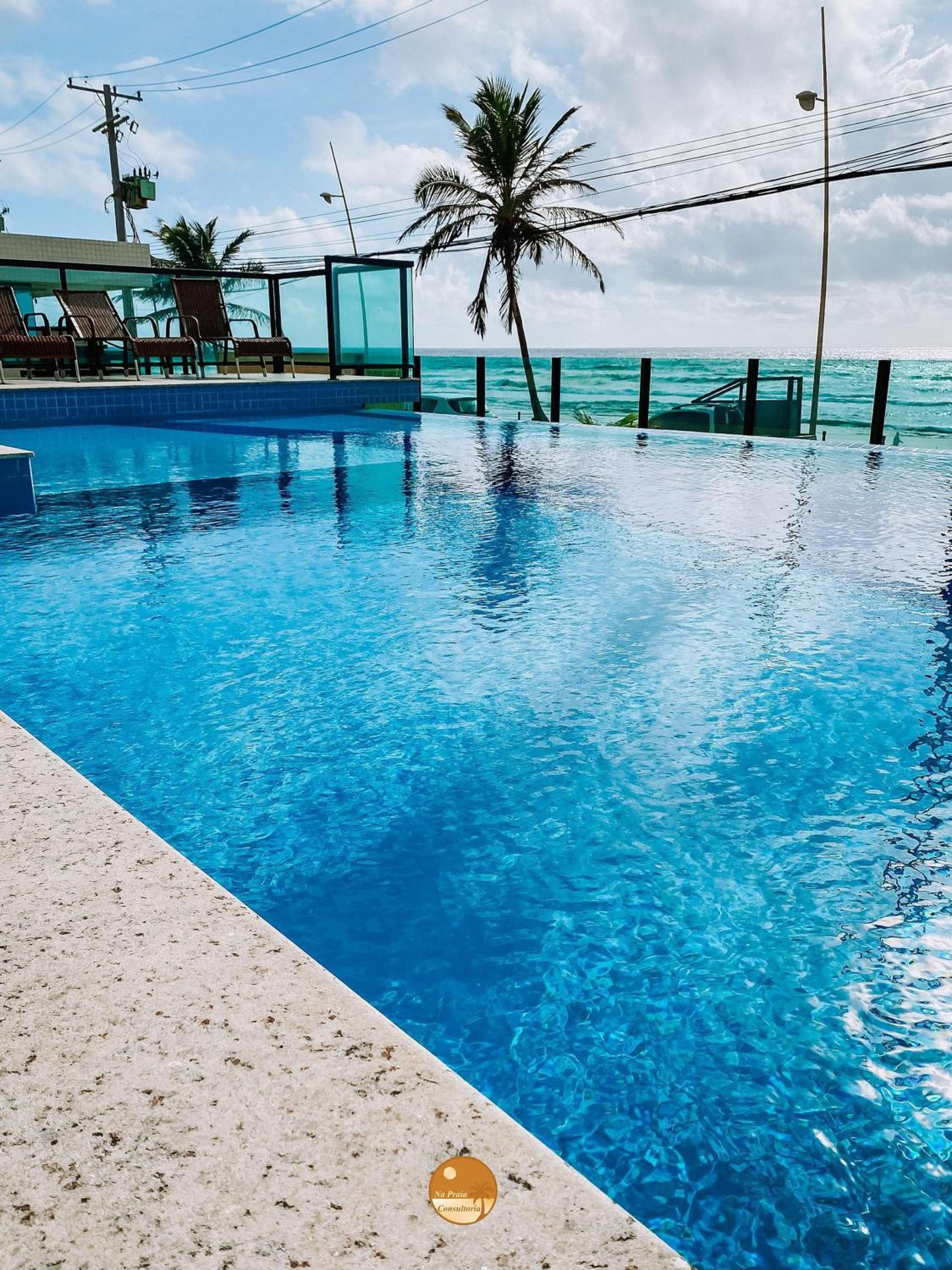 Pé na Areia, Piscina Borda Infinita, Vaga de Garagem, Portaria 24 hs