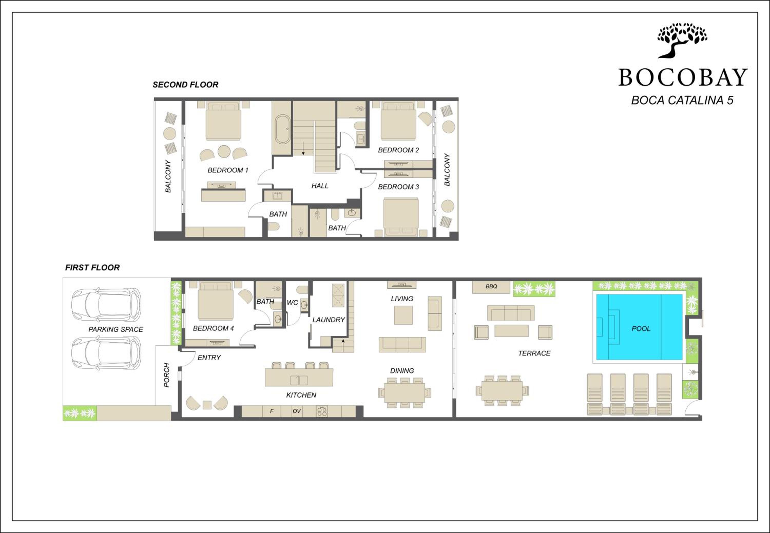 Boca Catalina 5 NEW 4BR 4BA Pool Walk to Beach by Bocobay
