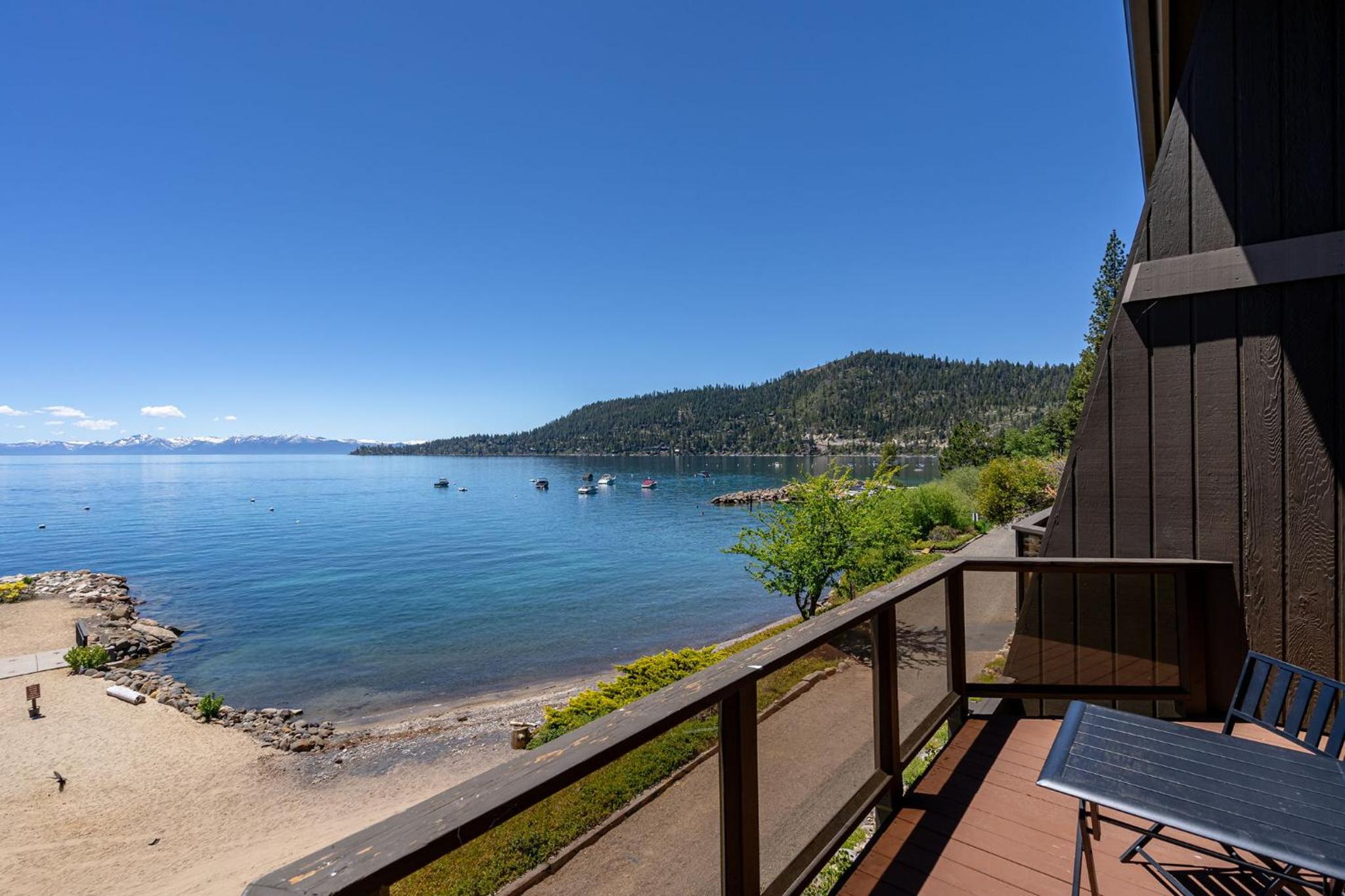 Newley remodeled, two story, two-bedroom condo nothing but Views of Lake Tahoe! view 3