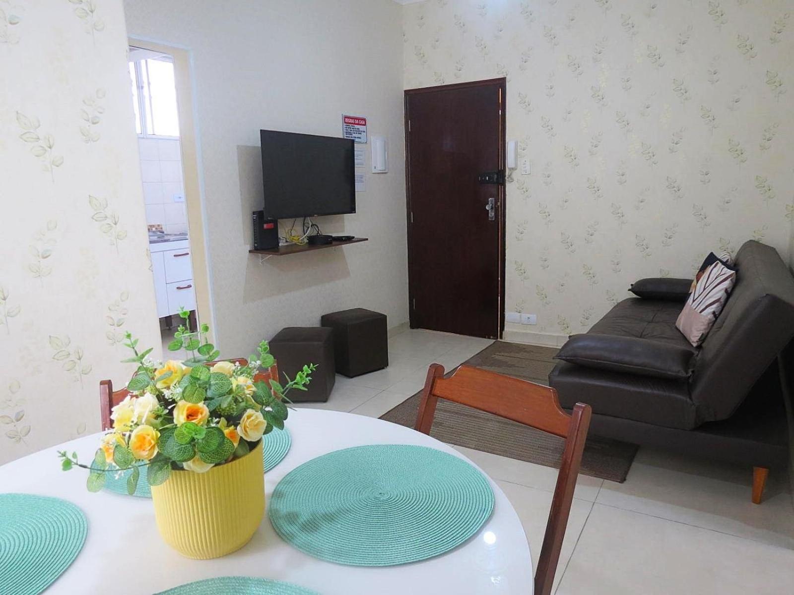 Canto do Forte - 1dorm - 1º Andar- 6 Hospedes, recém reformado próximo a Av Gastronômica de melhores bares e restaurantes com musica ao vivo