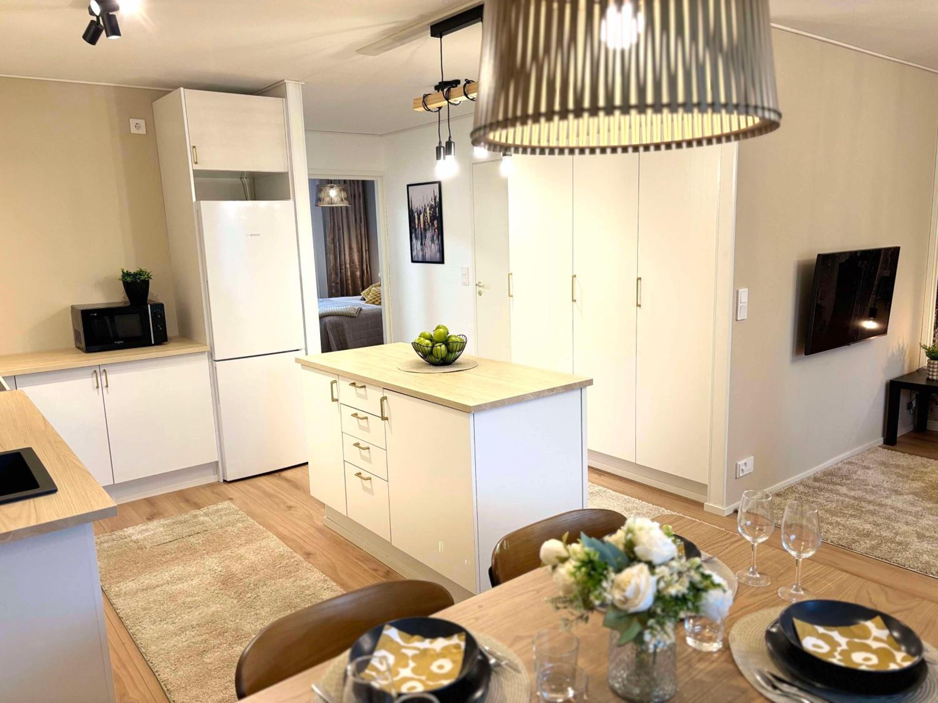 Kivilinna Apartment Haapajärvi - Liinavaatteet,pyyhkeet ja loppusiivous sisältyvät hintaan