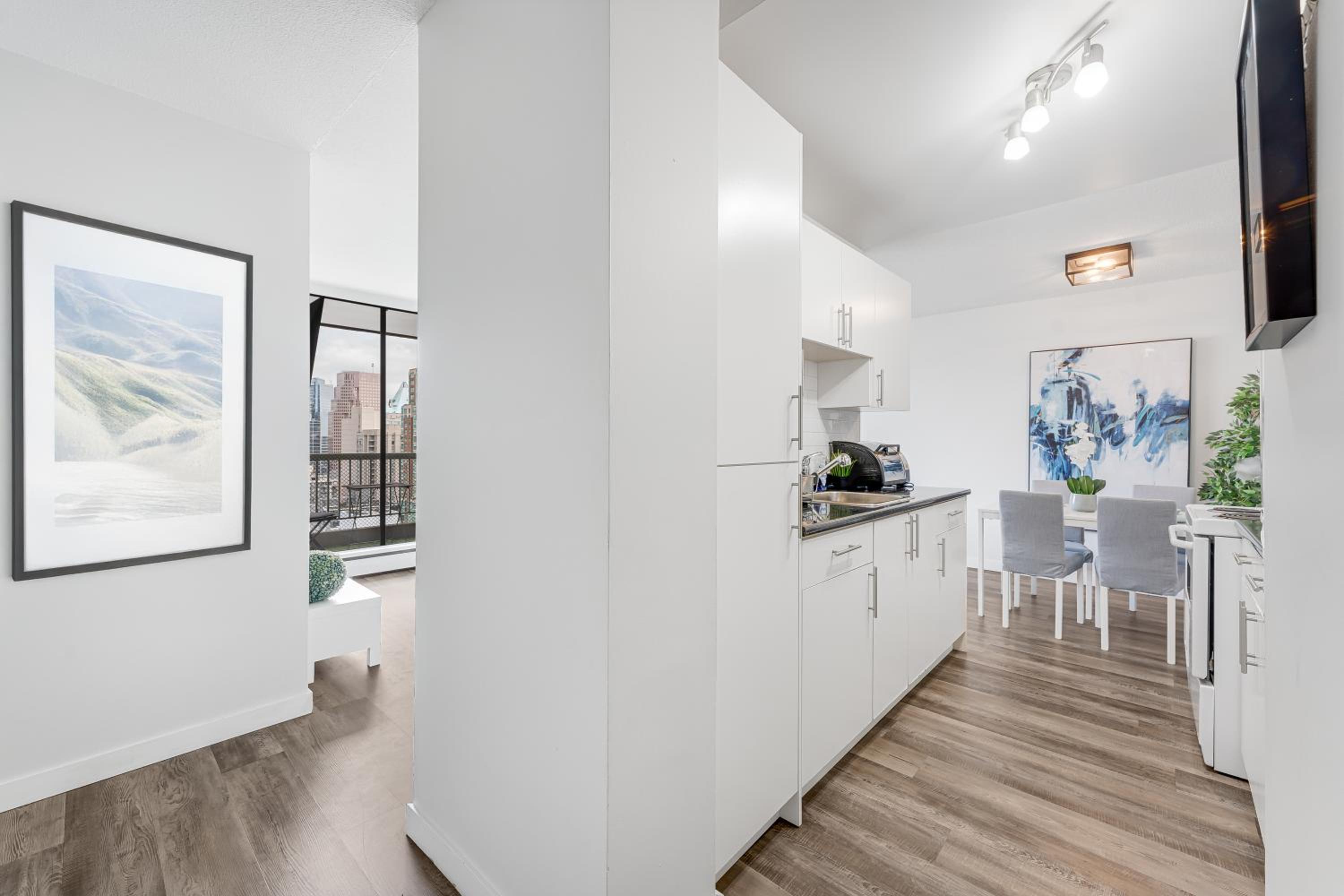 Stunning City View from Modern 2 Bedroom Downtown Apartment