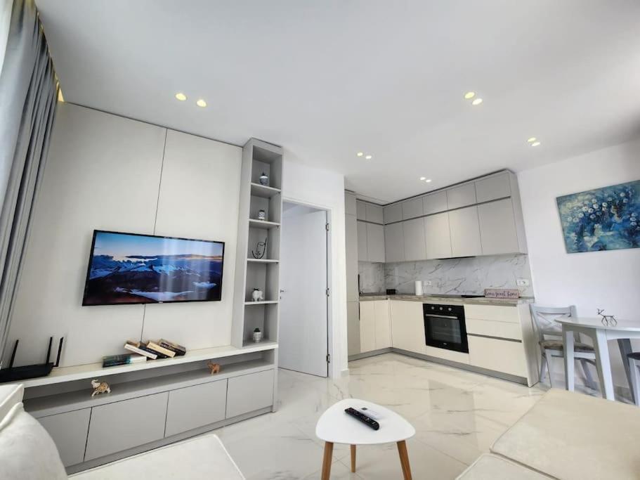Penthouse with a city view
