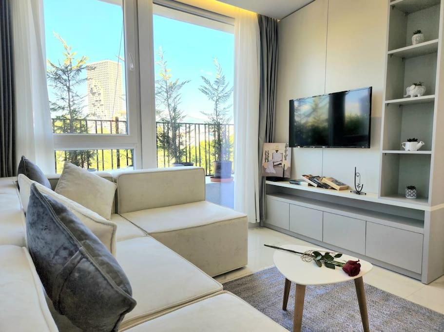 Penthouse with a city view