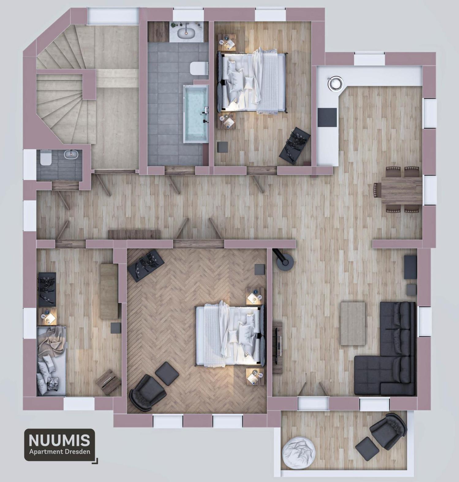 NUUMIS luxury 115 m2 Apartment, Dresdner Heide mit Garten