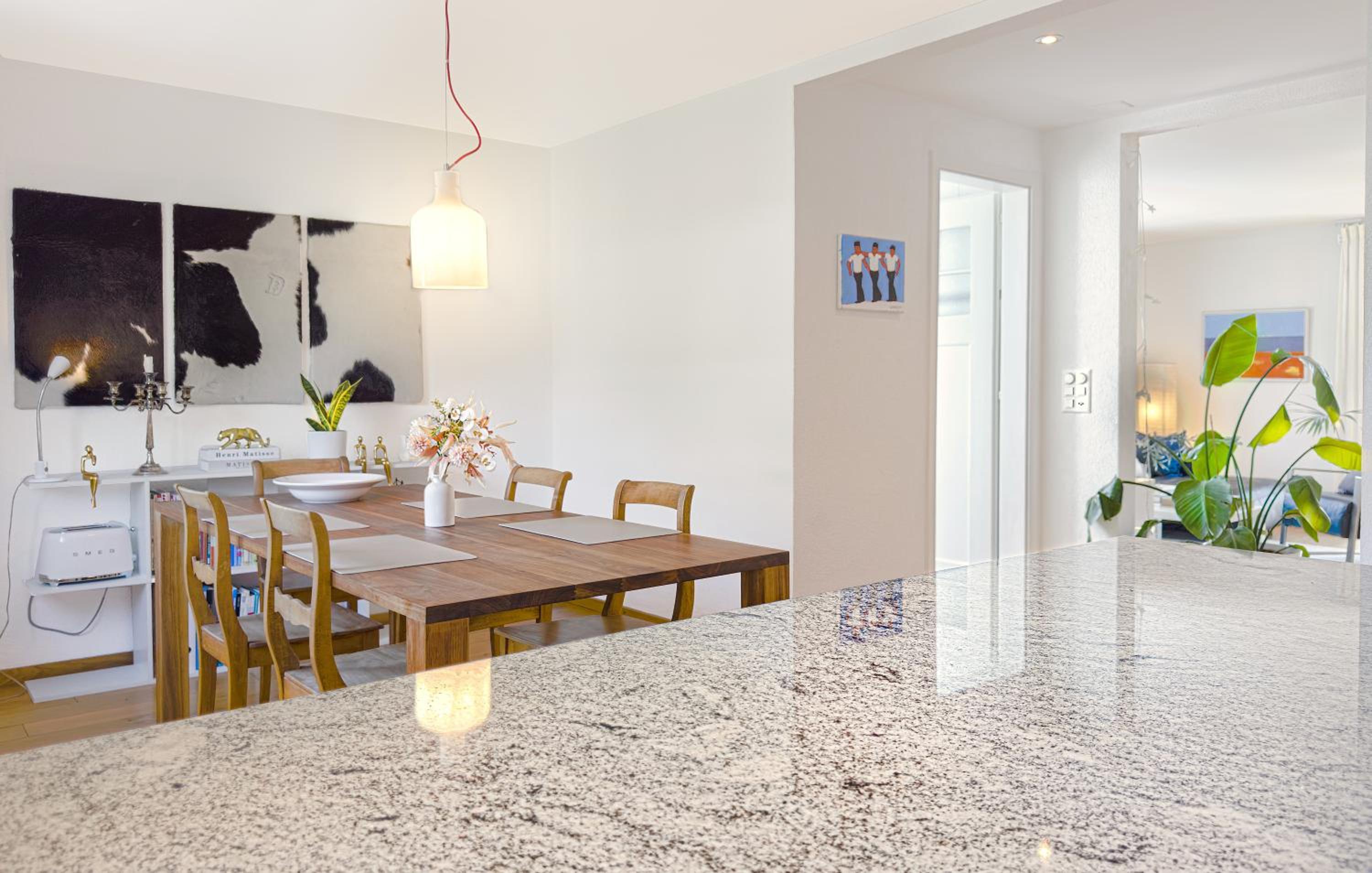 One-Bedroom Apartment with Extra Mattress in Living Room