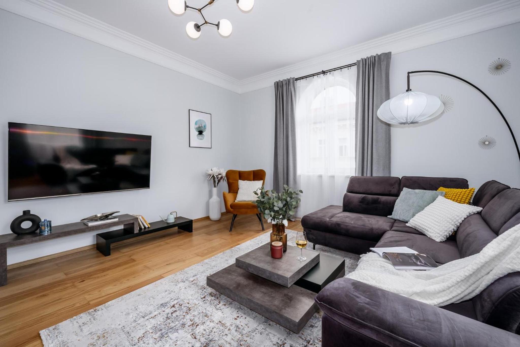 One bedroom apartment with fireplace & AC by Prague Days