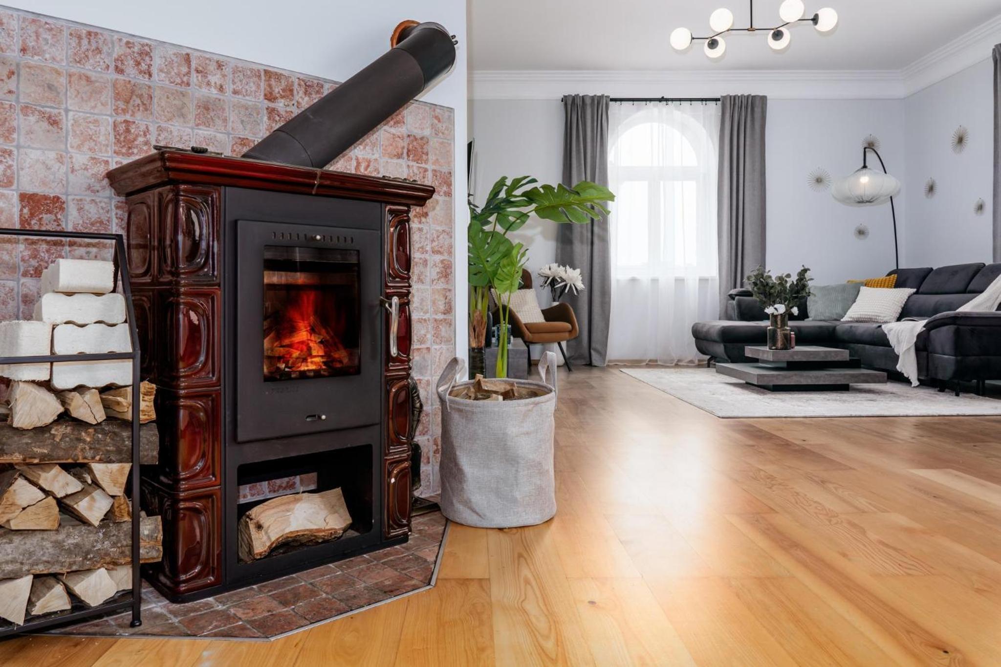 One bedroom apartment with fireplace & AC by Prague Days
